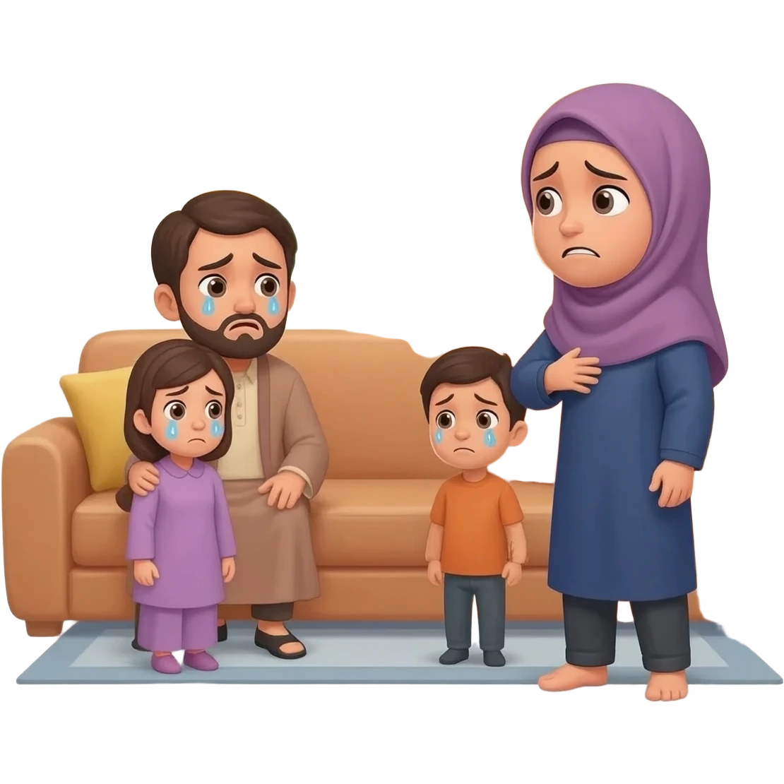 conflict at home  between family islam emoji