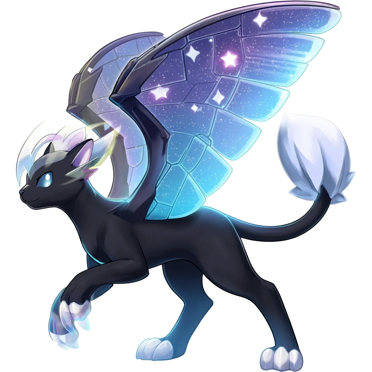 Shiny Starry Trico-Nargacuga-Silvally-Absol-Digimon-fusion emoji
