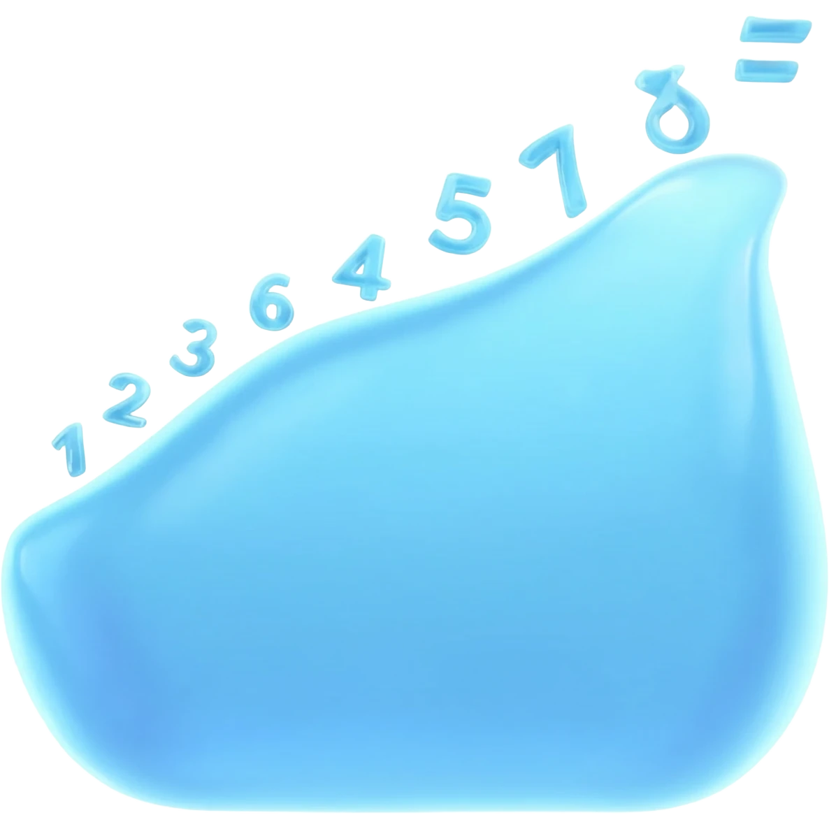 water wave emoji transformes into numbers and functions emoji