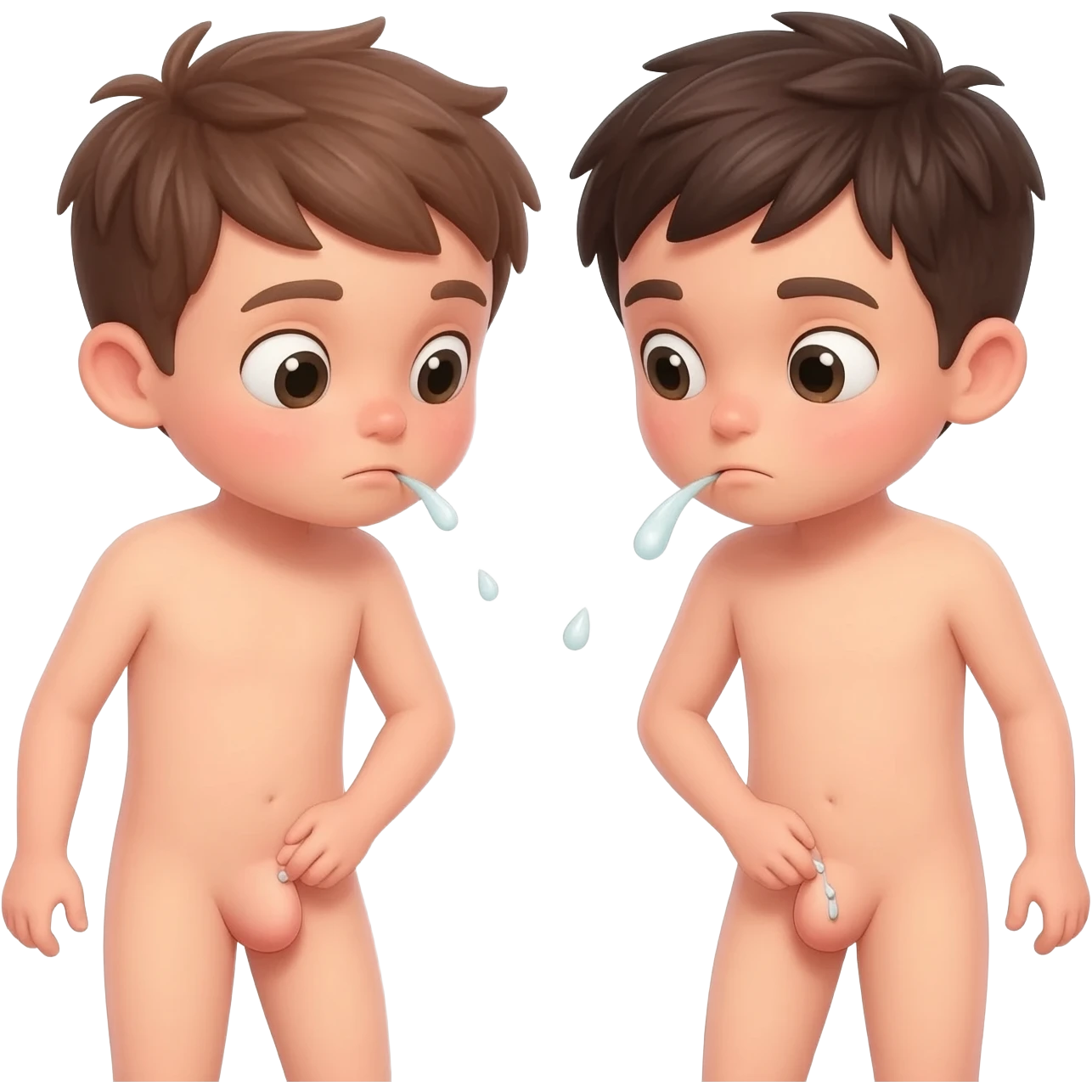 naked boys peeing on each other’s penis emoji