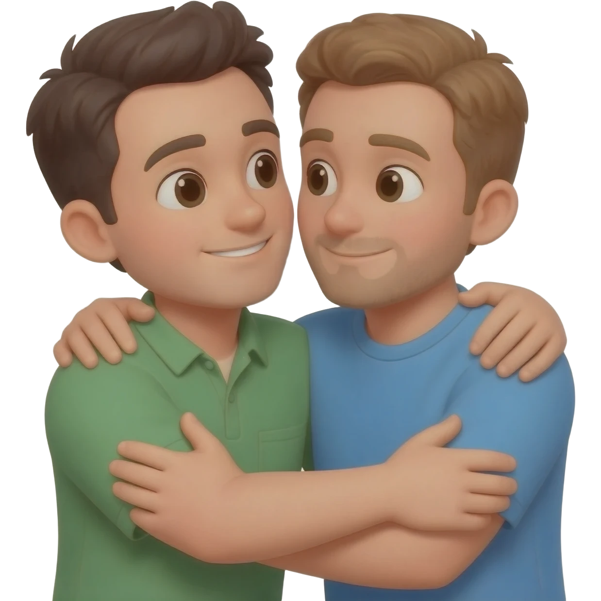 men hugging emoji