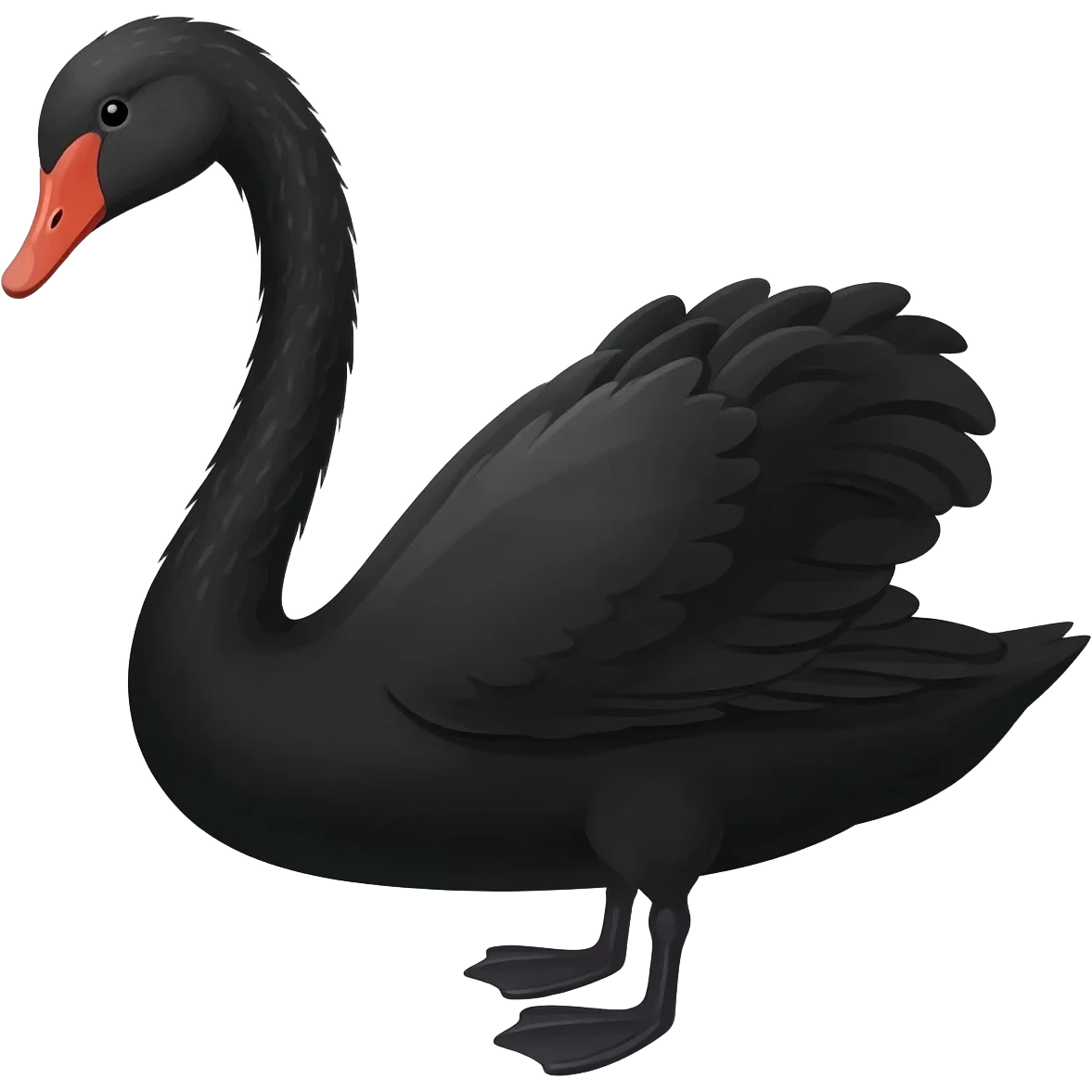 Black swan emoji