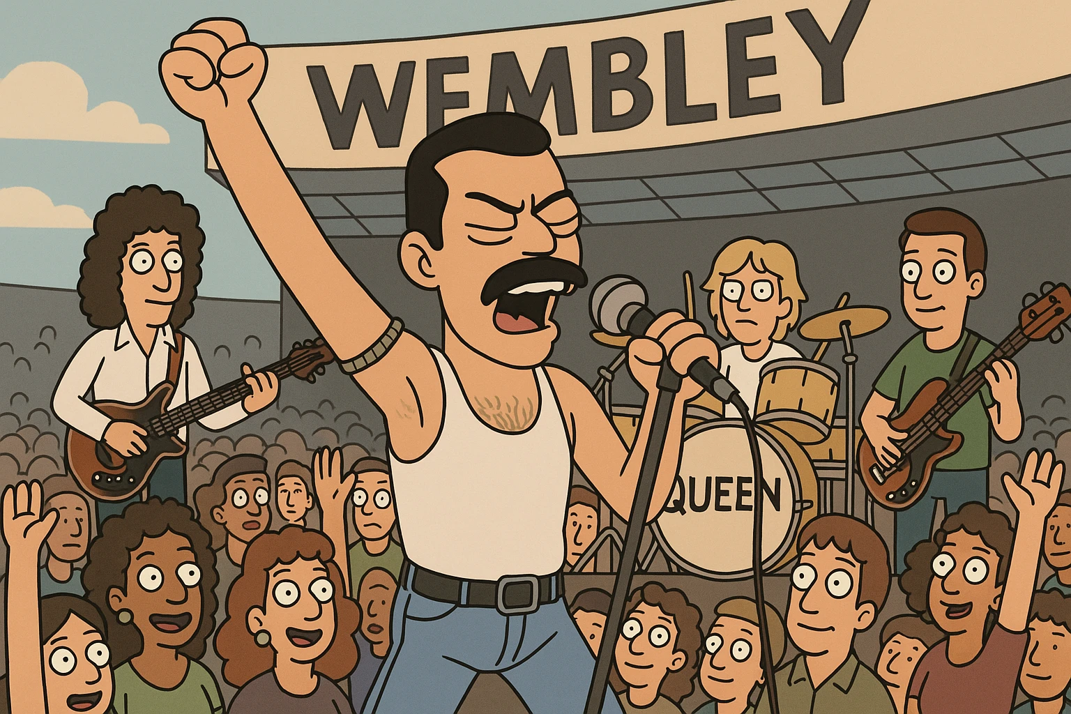 people lots of people Queen at Wembley  emoji