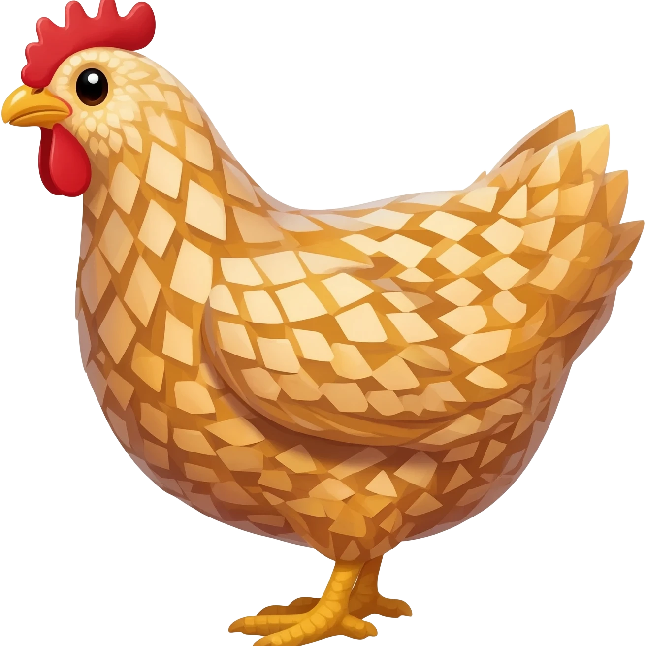 Pollo endiamantado emoji