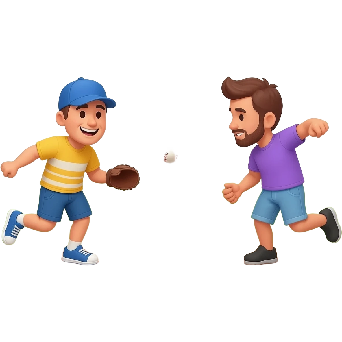 dos amigos jugadno baseball machos emoji