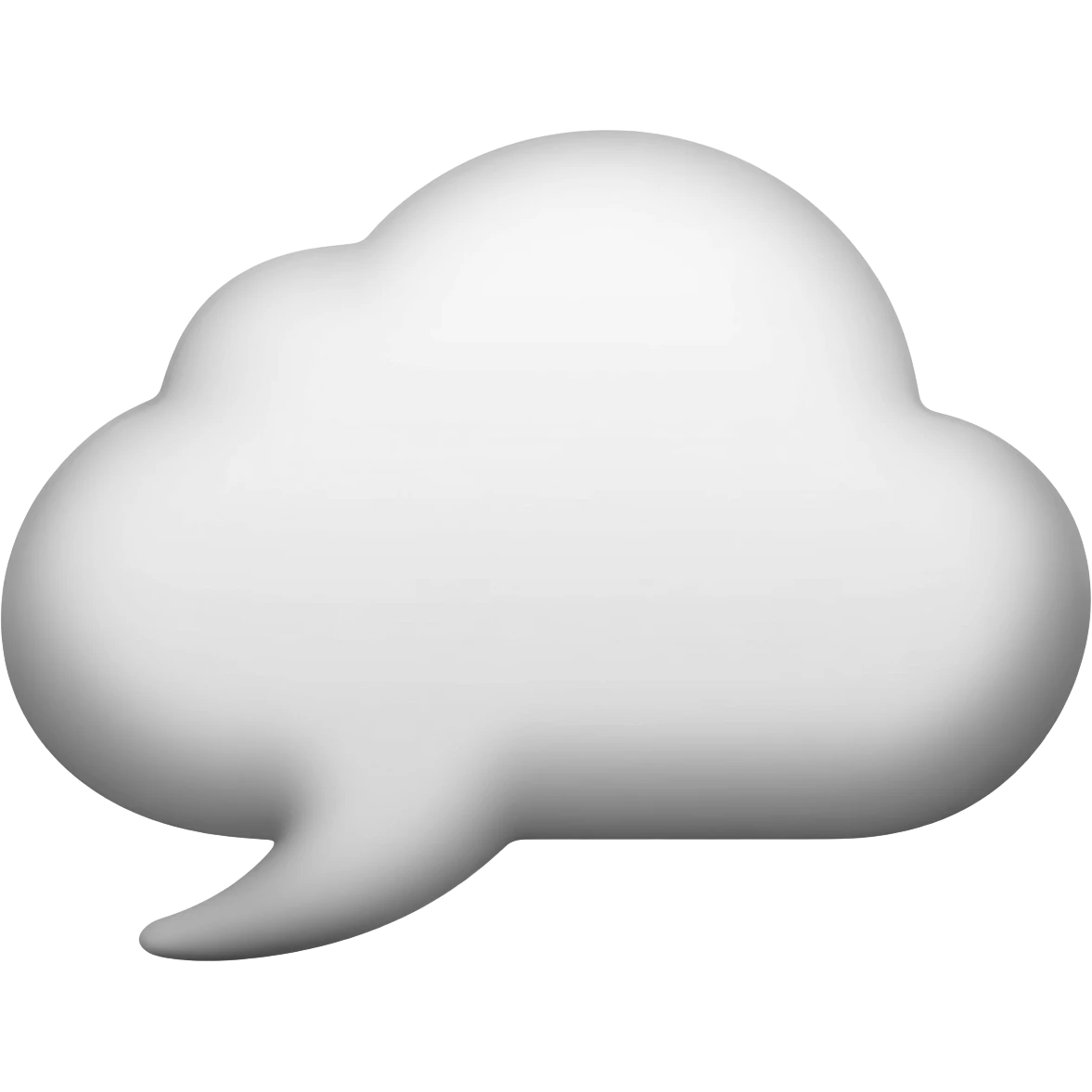 white cloud chat bubble emoji