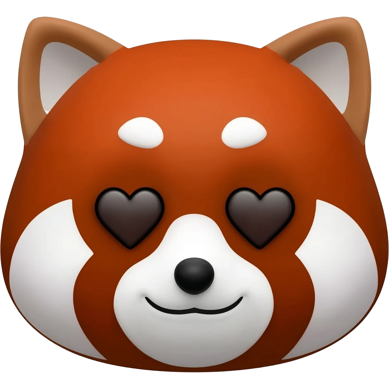 Red panda bear with heart eyes emoji