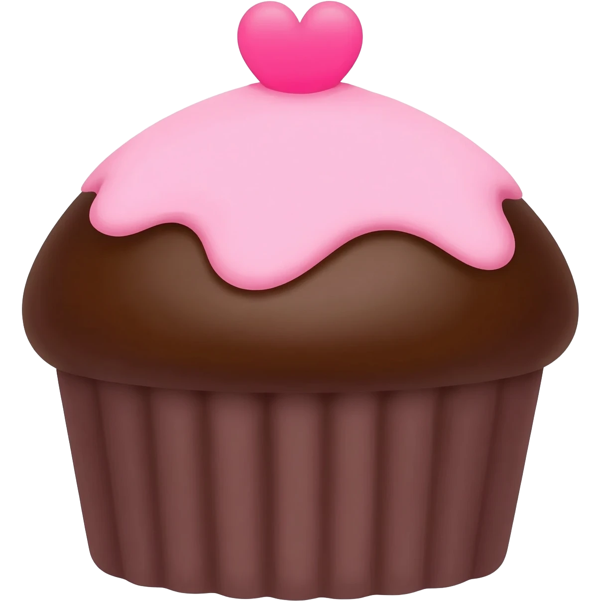 Cupcake with pink icing emoji