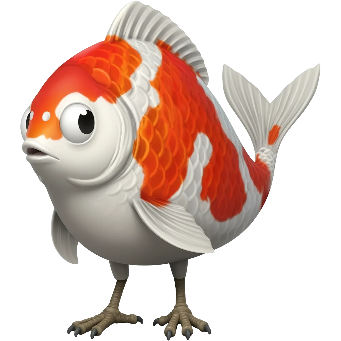 Koi-sergal-birdy-fusion-hybrid-animal-creature, Full body  emoji