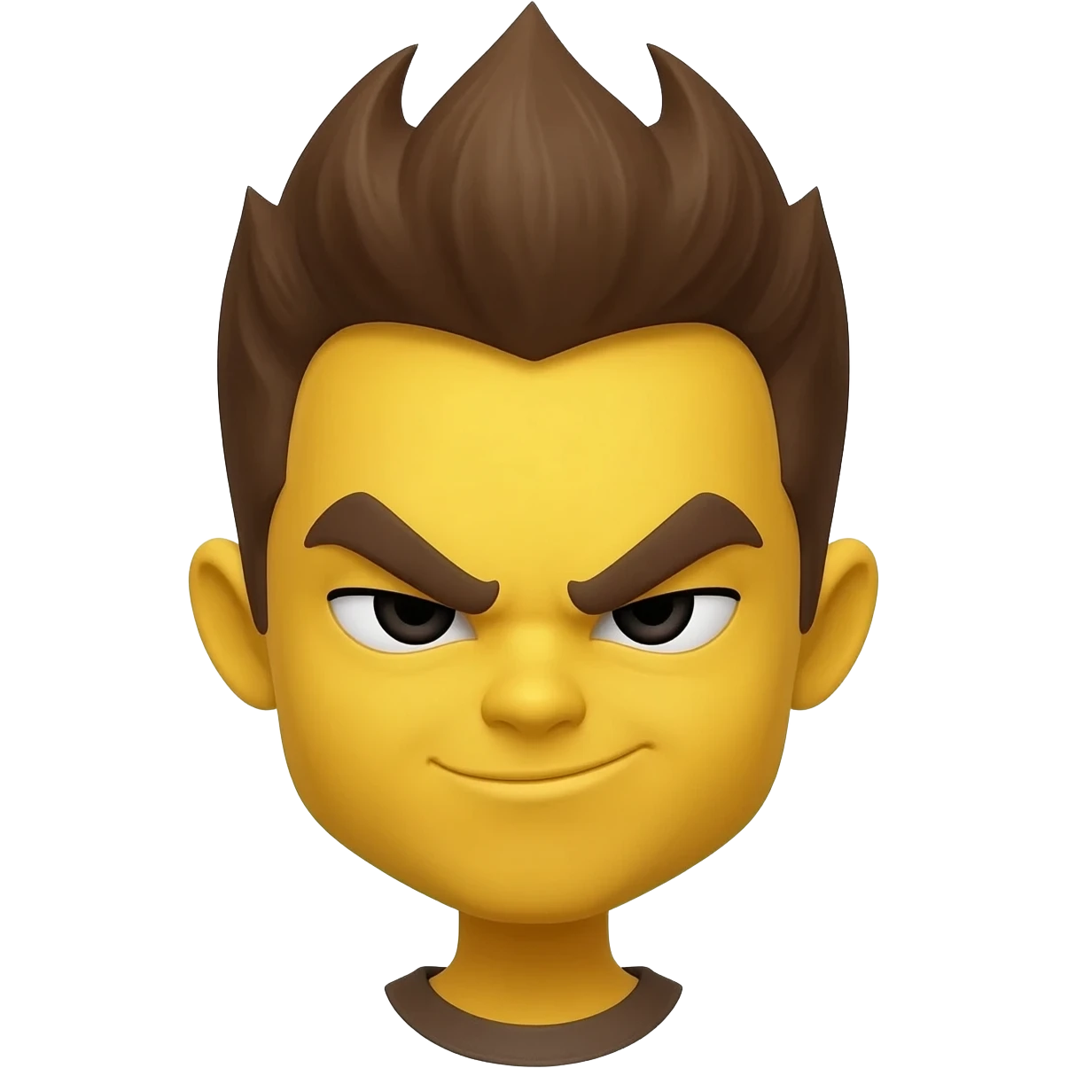 Yellow emoji cute fiesty face emoji