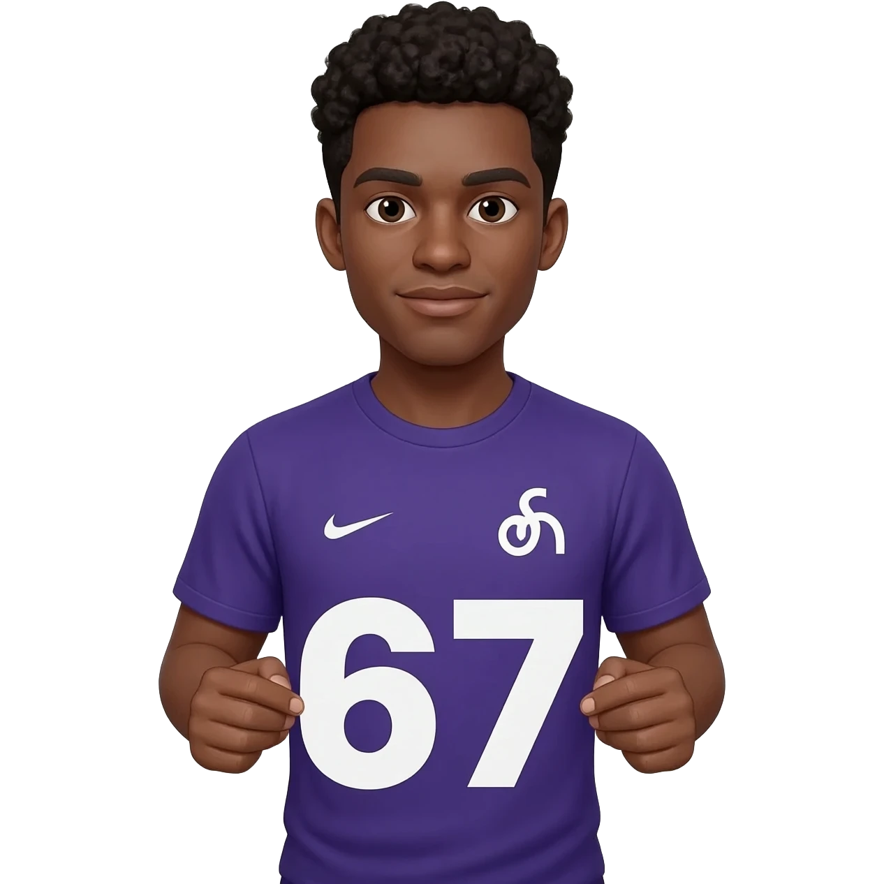 a Sigma person holding the number 67 emoji