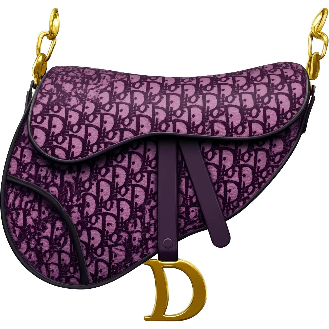 purple dior print saddle bag emoji
