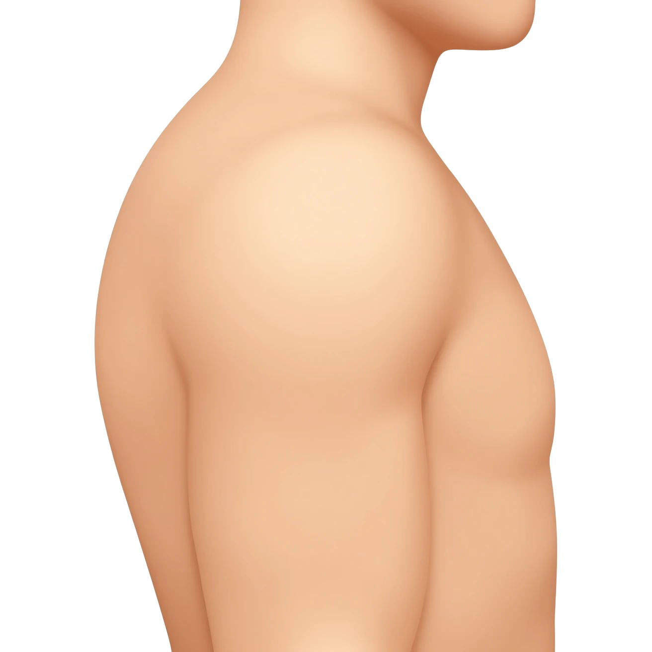 a full human arm from finger tip to shoulder emoji