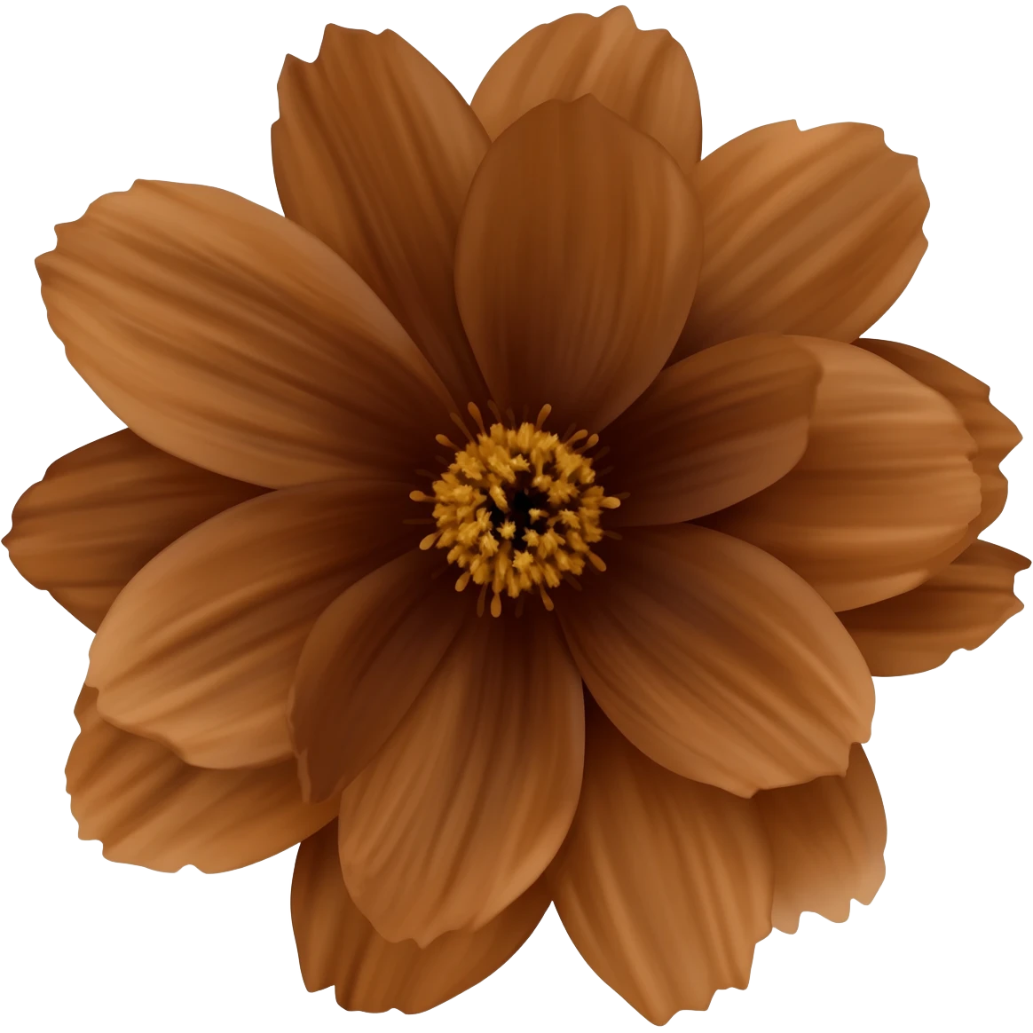 Brown flower real emoji