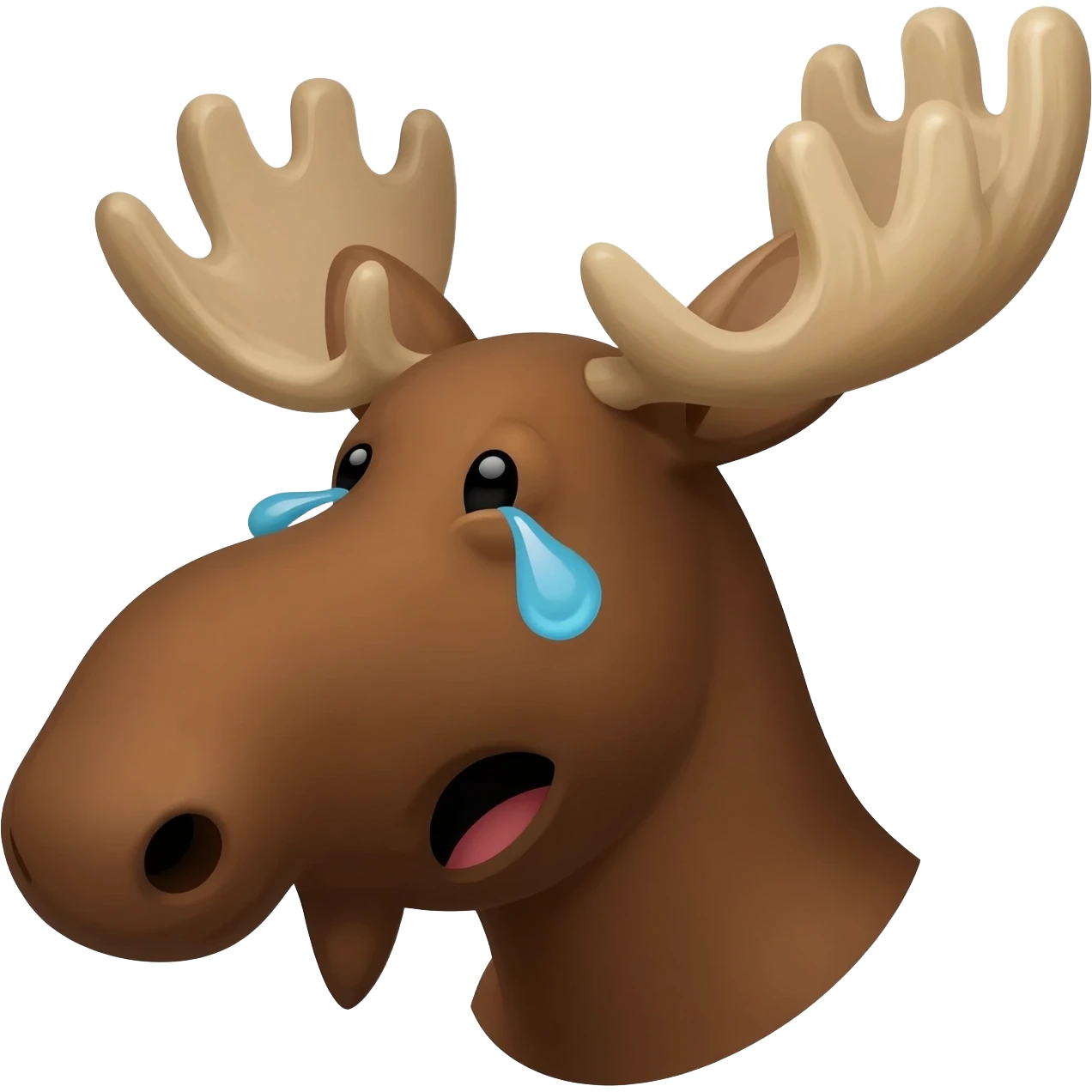 Tränen Lachender elchkopf diagonal emoji