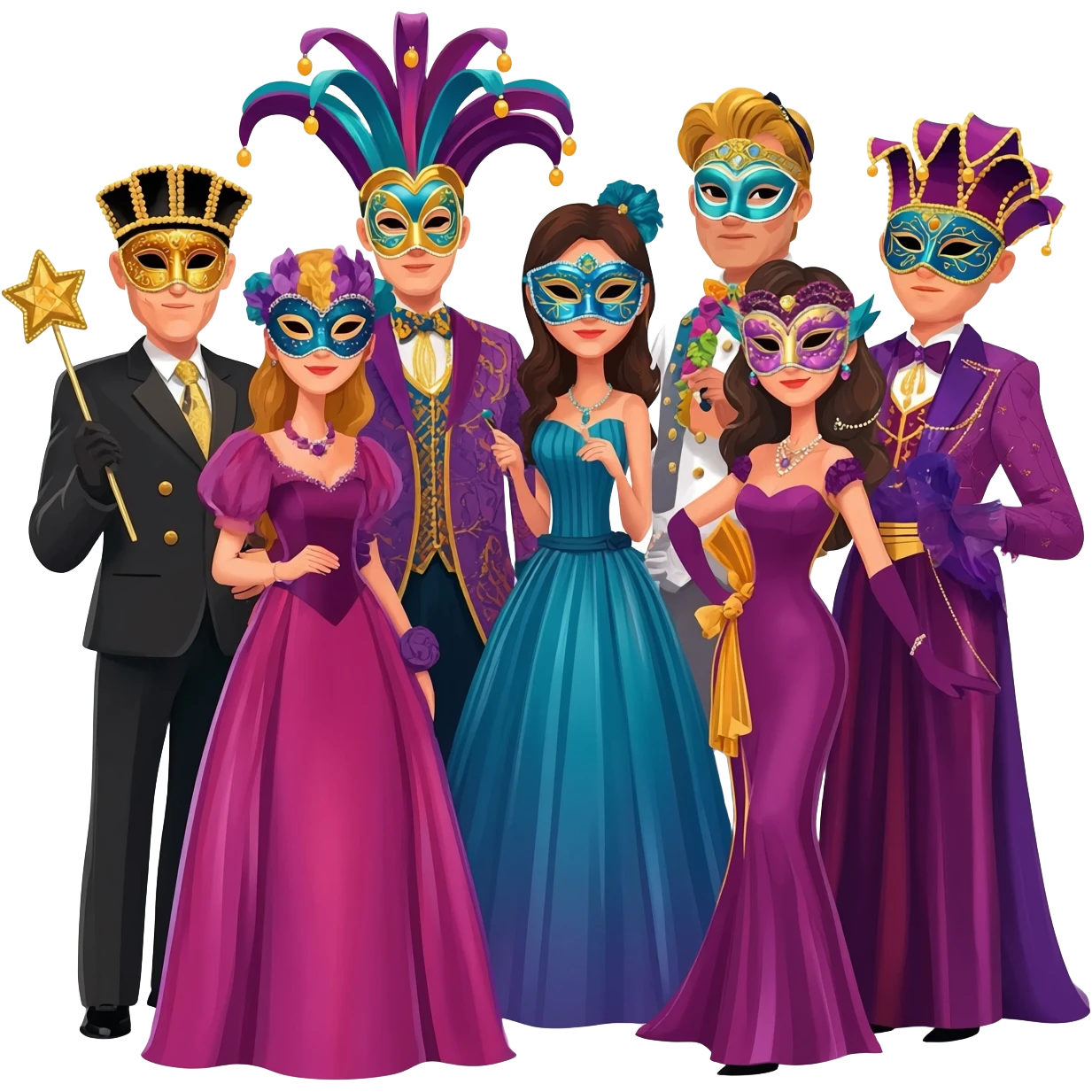 The party was masquerade-themed emoji