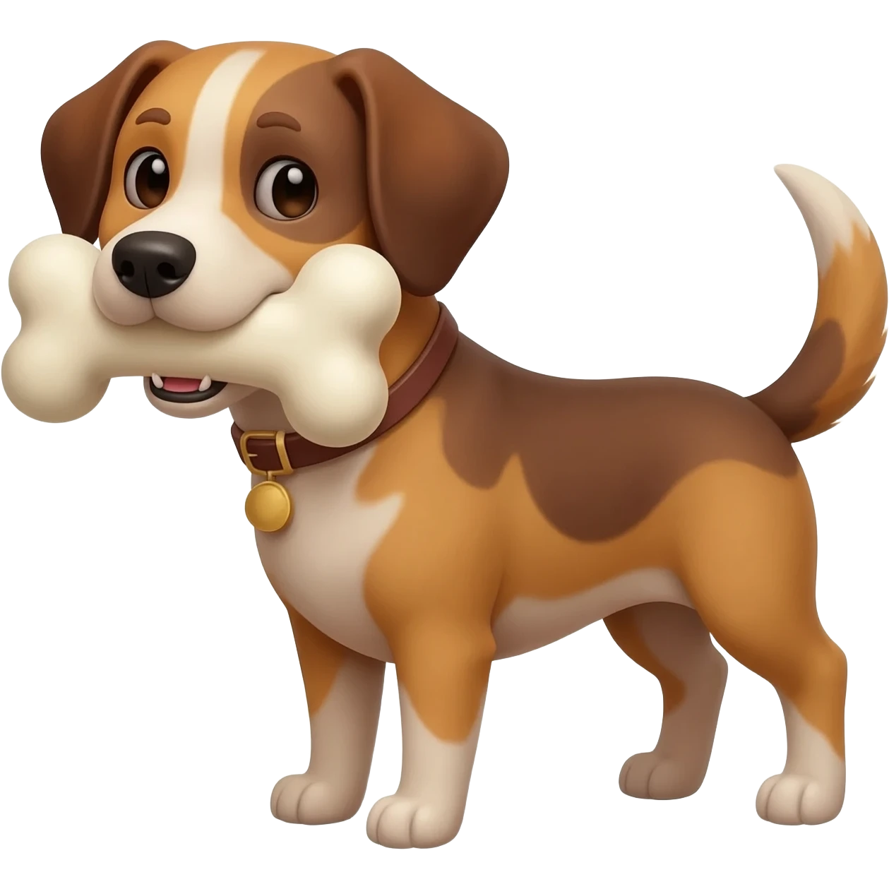 dog with big bone emoji
