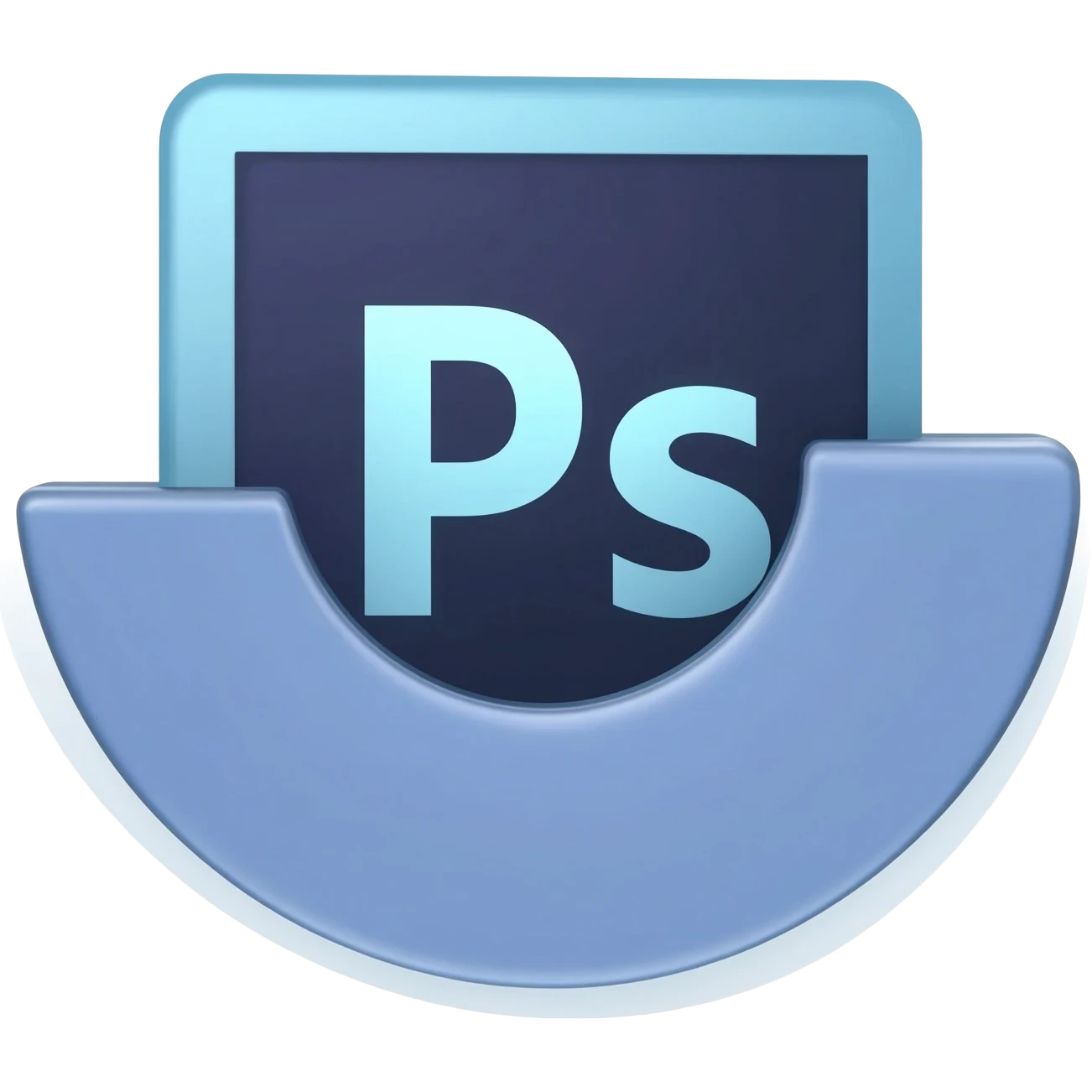 Loading emoji floating over a PSD document emoji