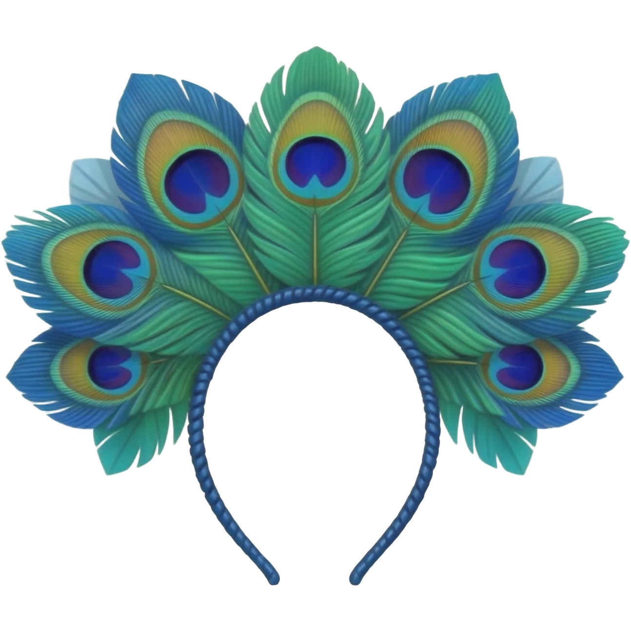 Peacock feather headband emoji