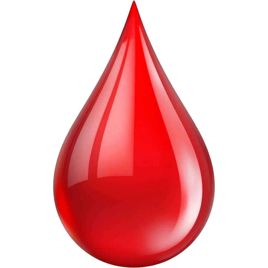 blood drop with flowers emoji