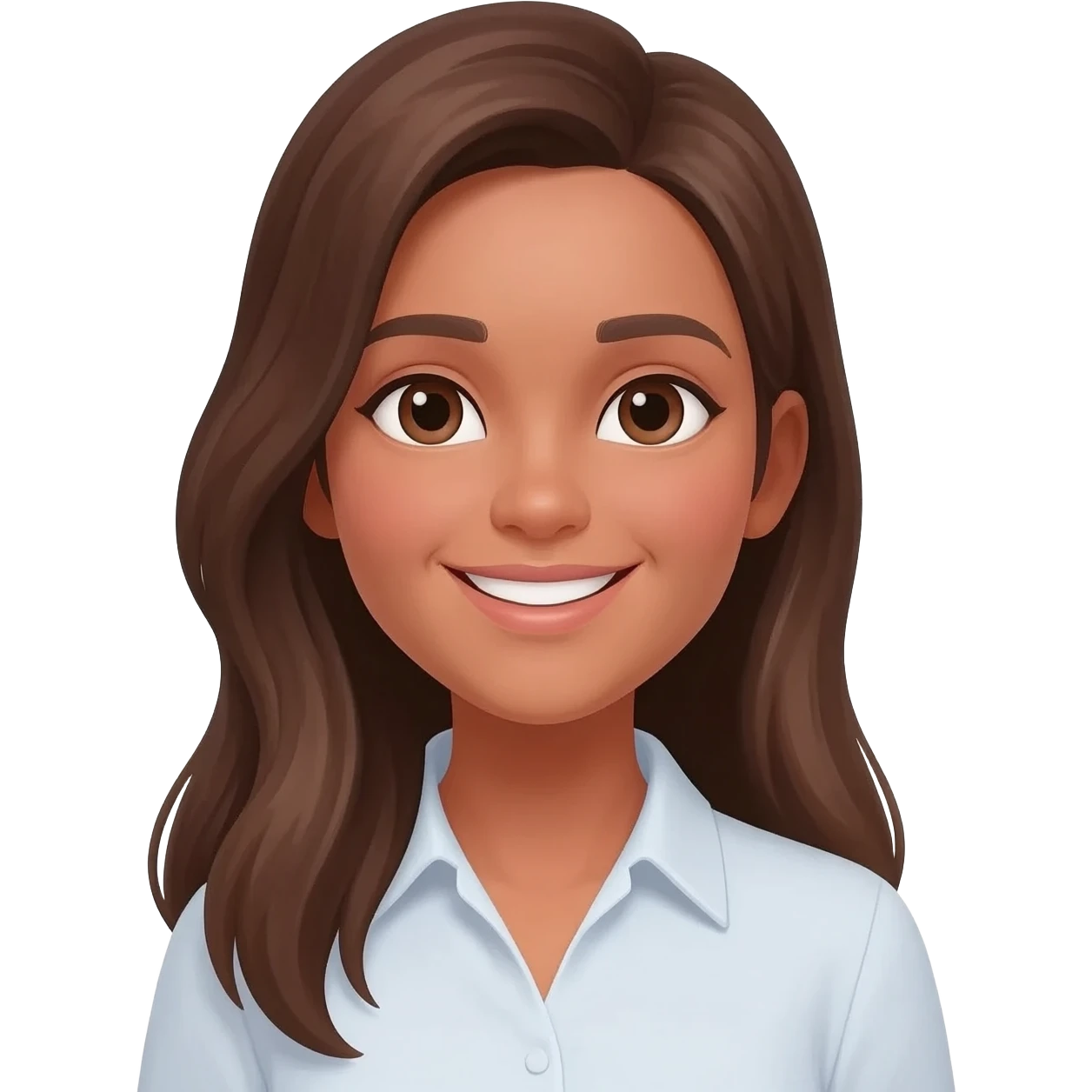 24 YEARS OLD GIRLSMILY,  LONG BROWN HAIR, TAN LIGHT SKIN, BROWN EYES, TEACHER emoji