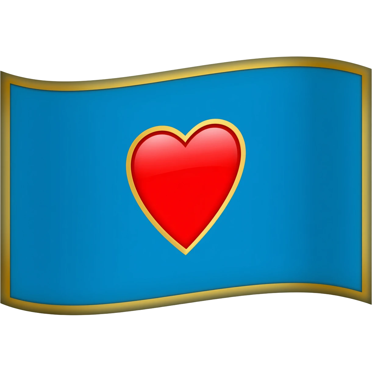 Drapeau avec un cœur sacré comme le drapeau vendeen emoji