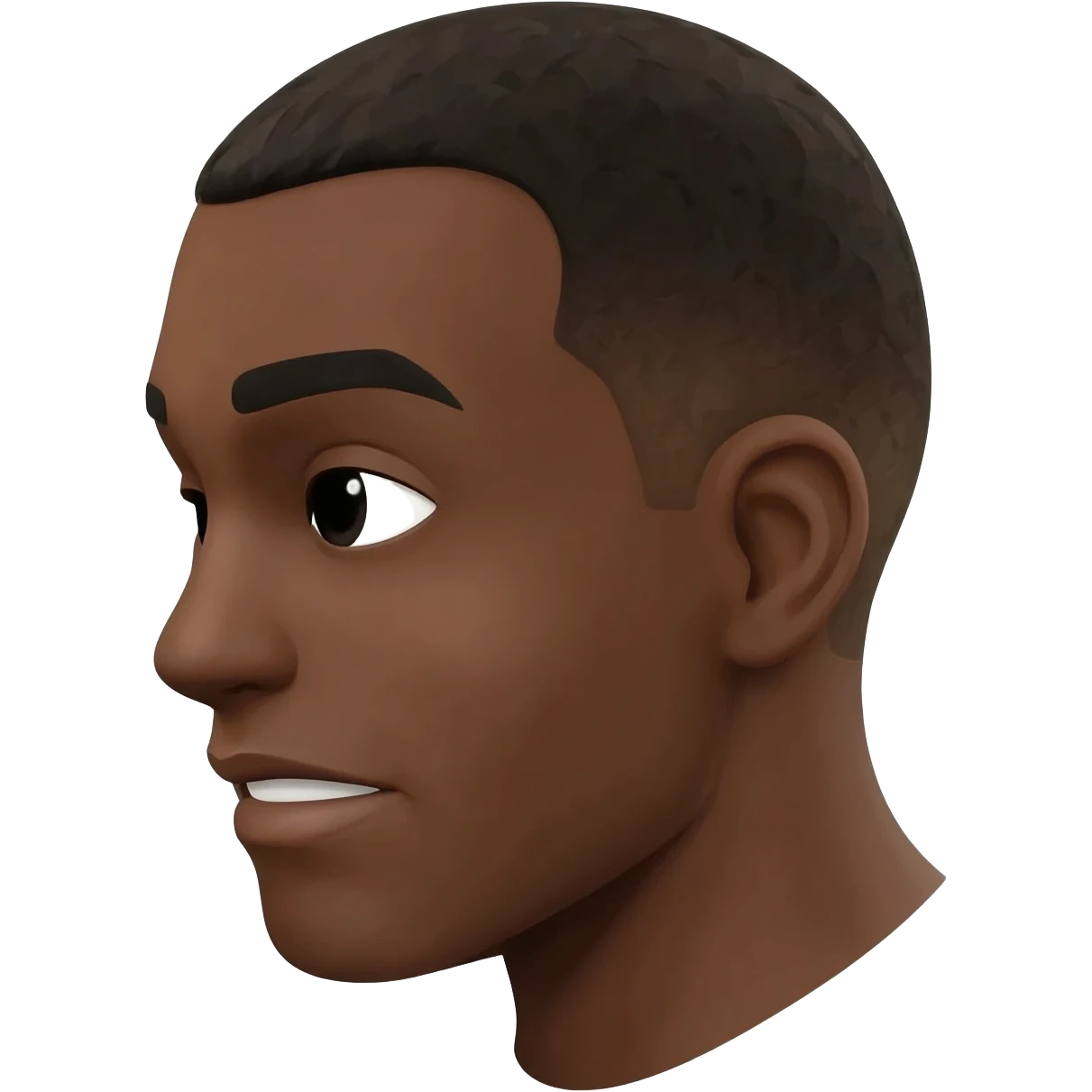 Black face with gun emoji