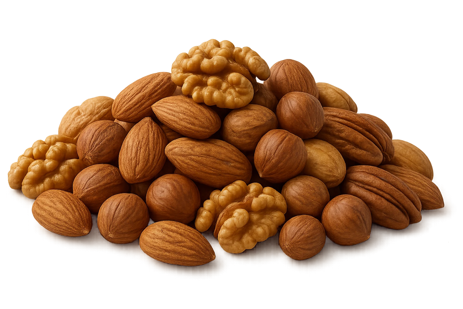 montagna di noci sbucciate, iperrealistici 4k emoji