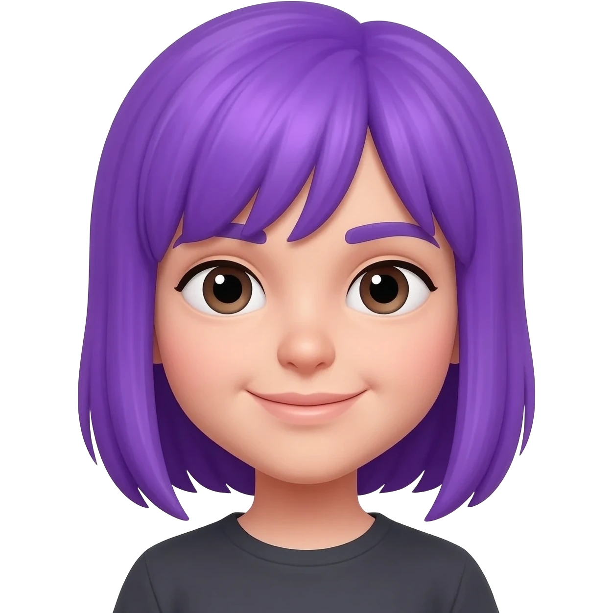 faça umn cabelo roxo emoji