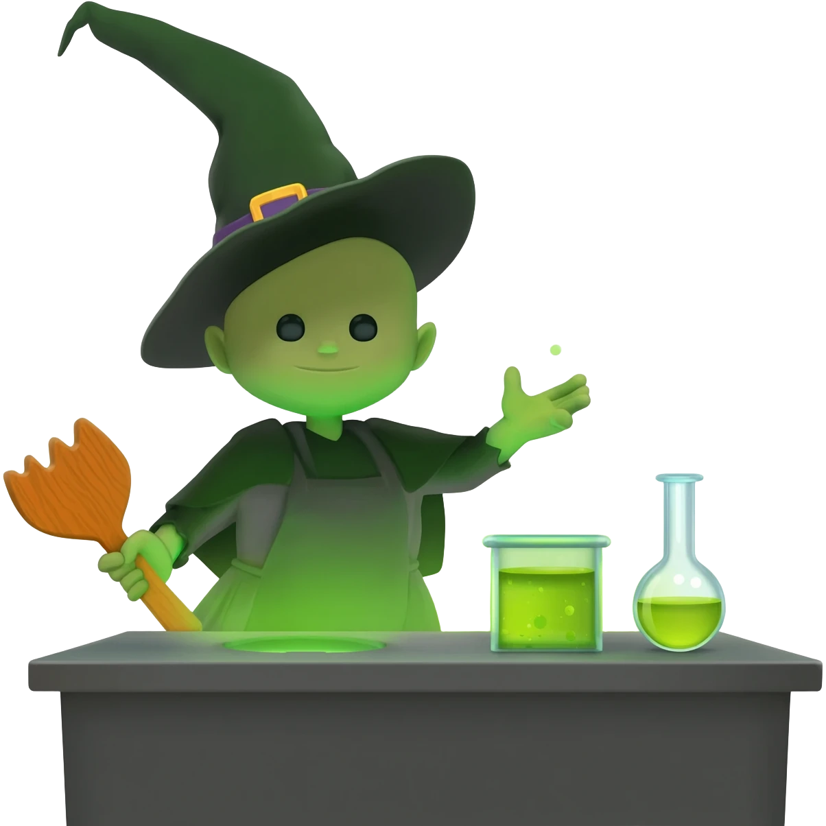 green witch cooking potion emoji