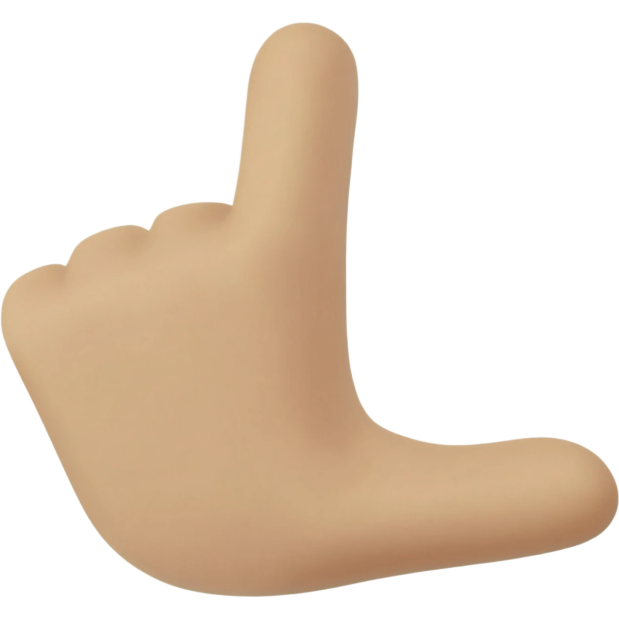 Una l con la mano emoji