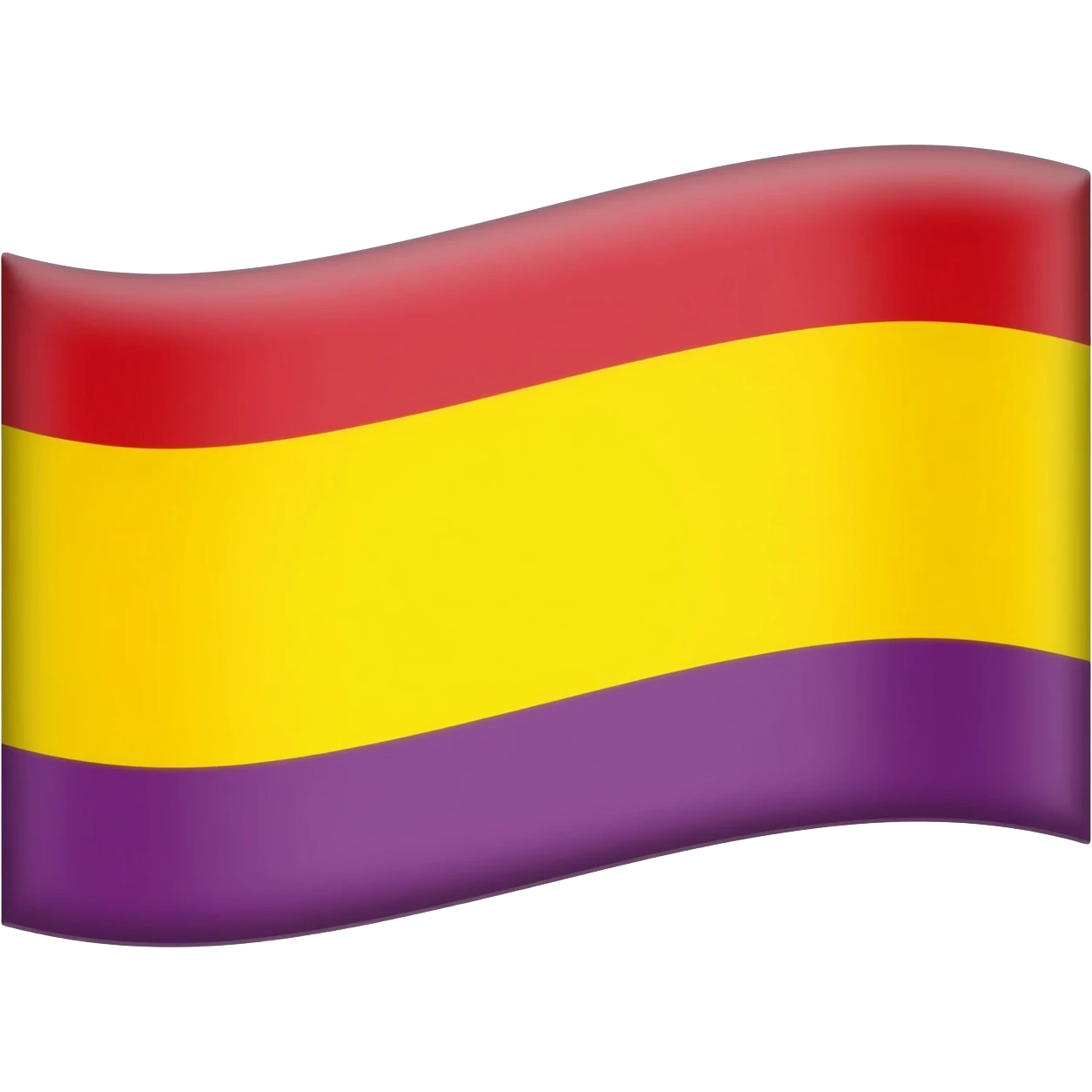Crea un emoji de la república esoañola rojo amarillo y morado emoji
