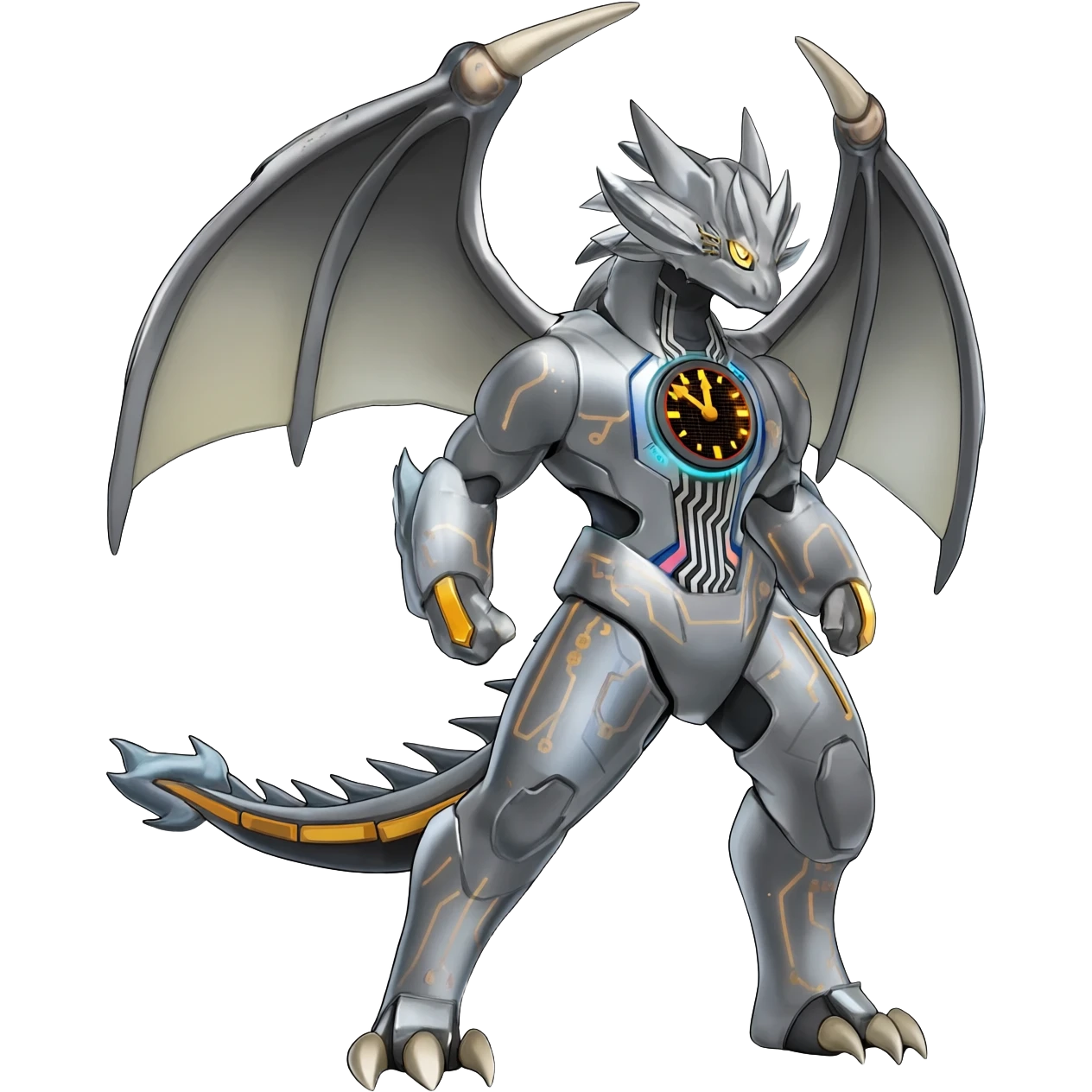 Dialga-Nargacuga-Silvally-Digimon-fusion-creature, full body emoji