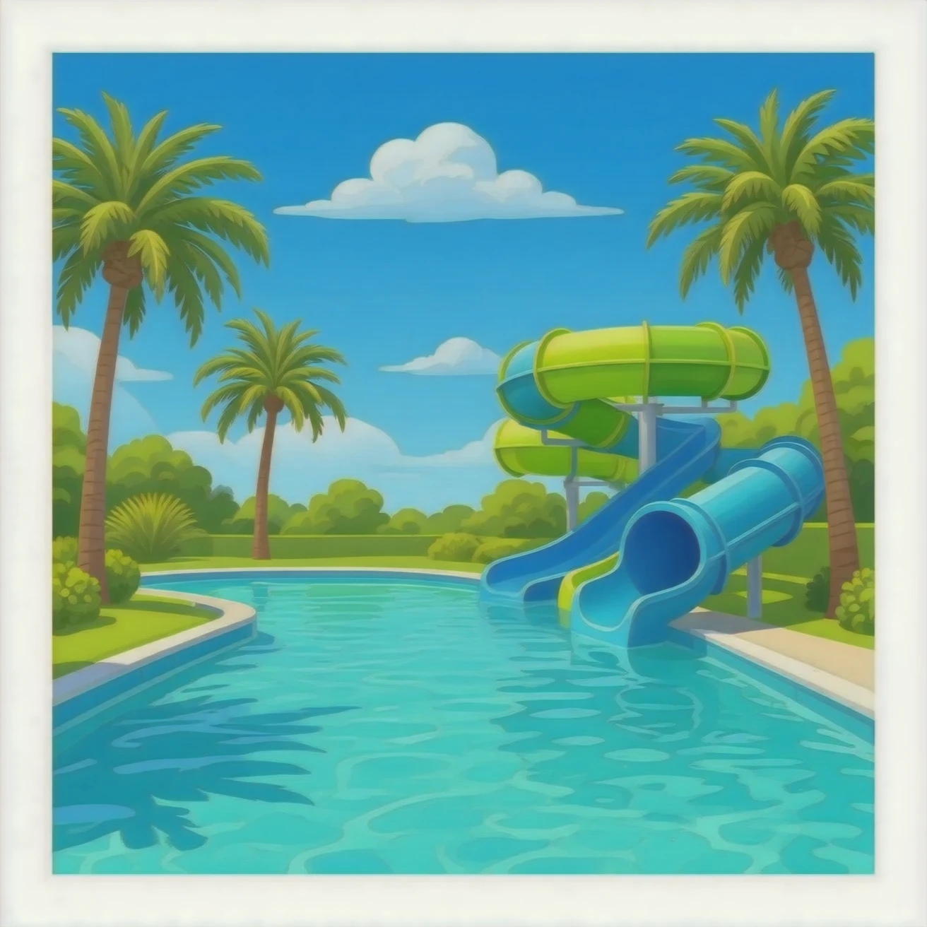 Water slide at the water park emoji
