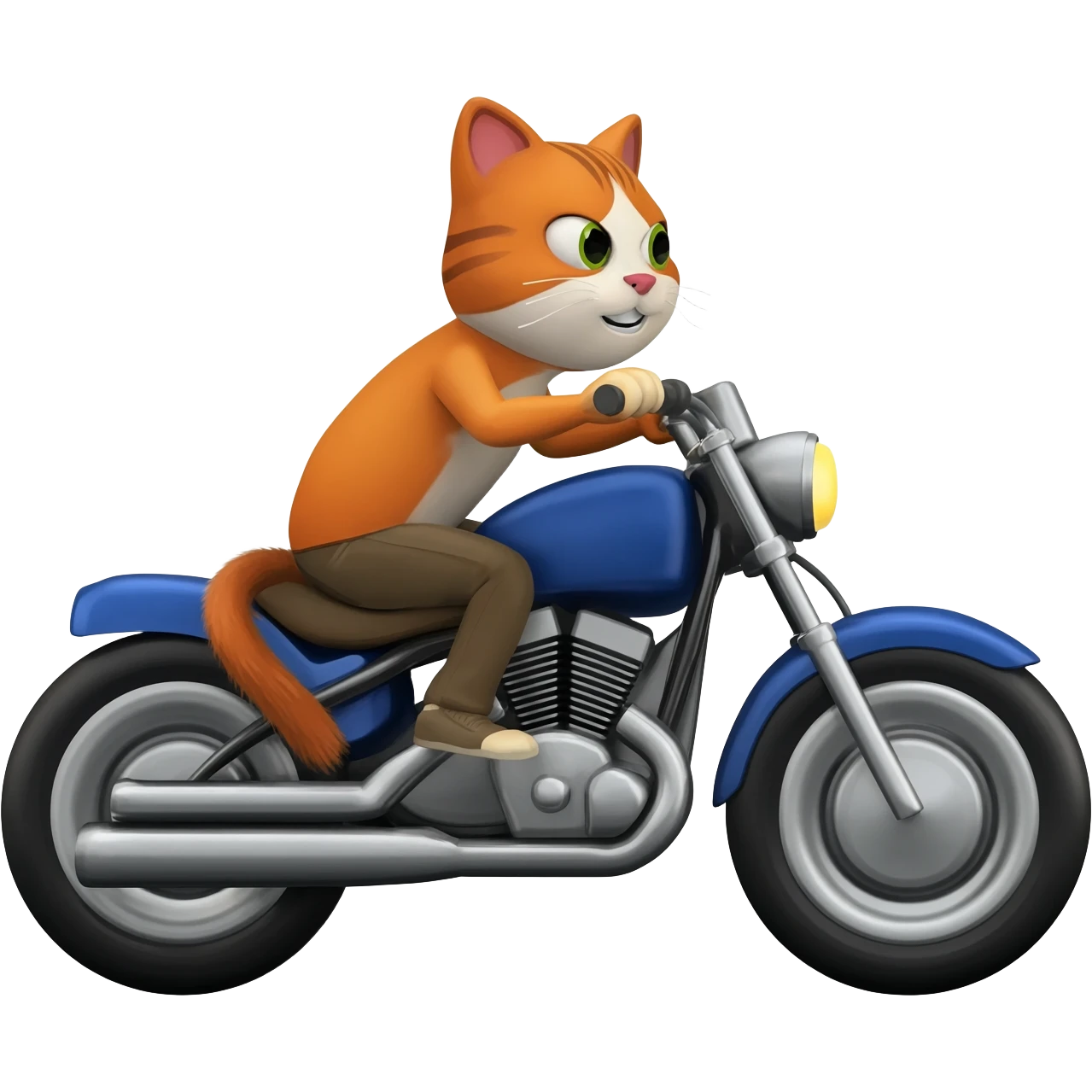 Cat riding a motorcycle emoji