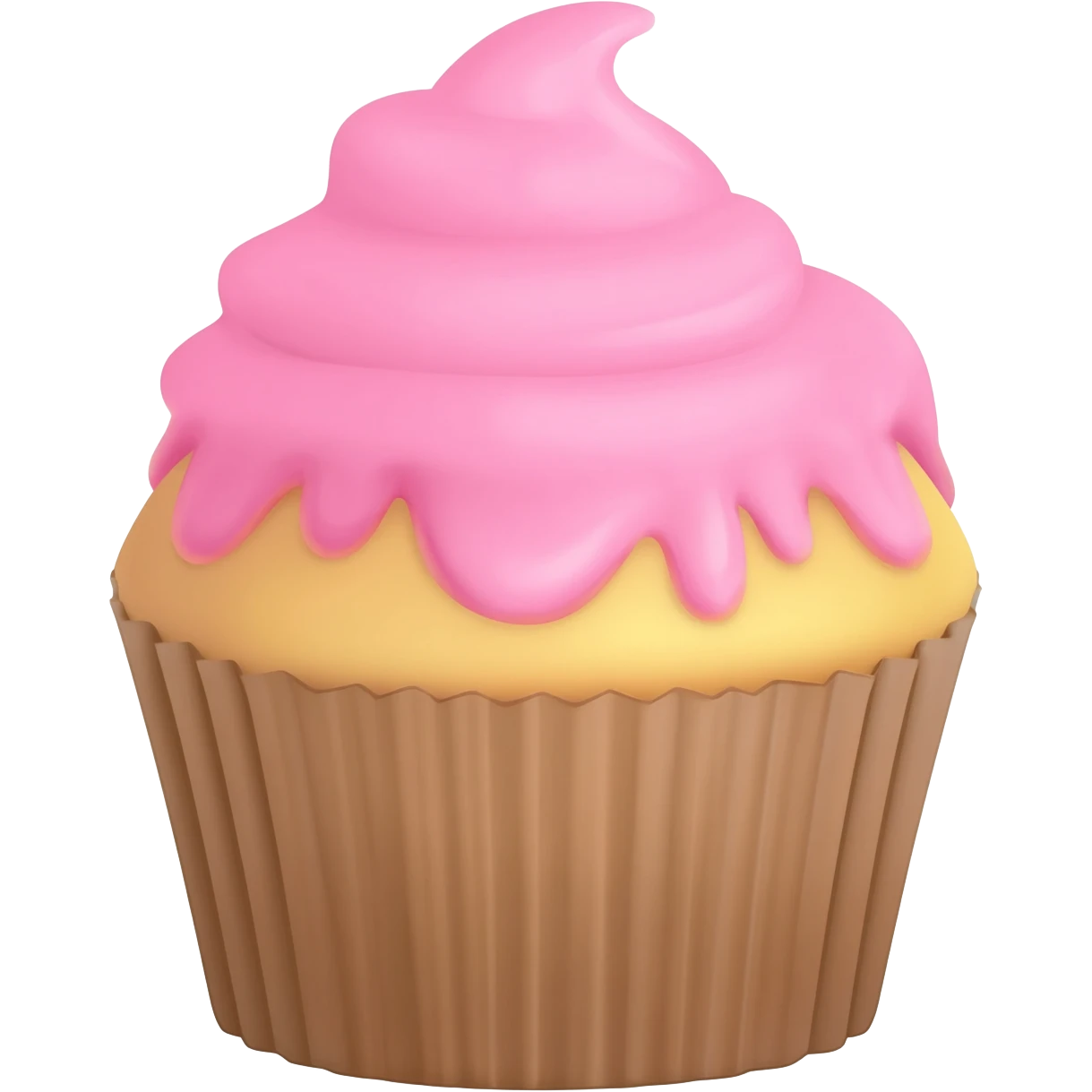 Cupcake with pink icing emoji