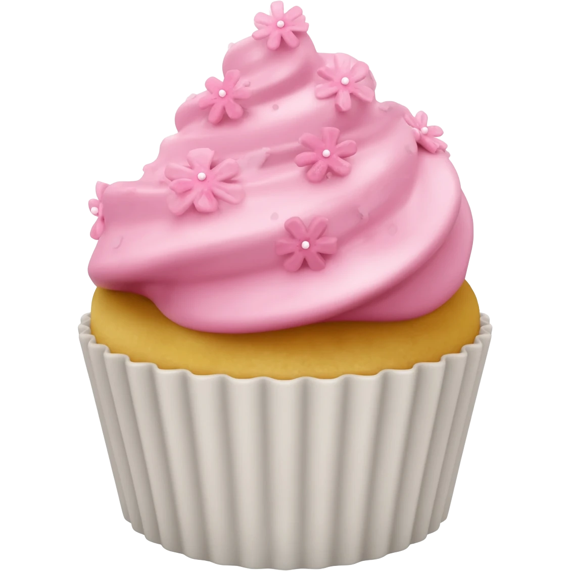 Cupcake with pink icing emoji
