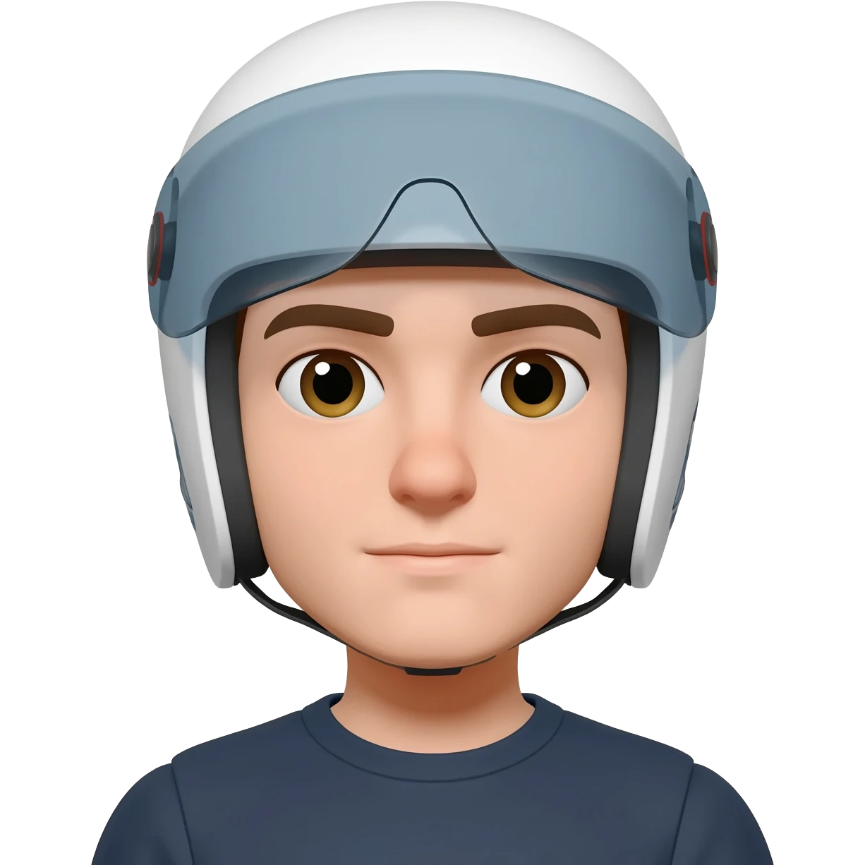 Eu de capacete branco emoji