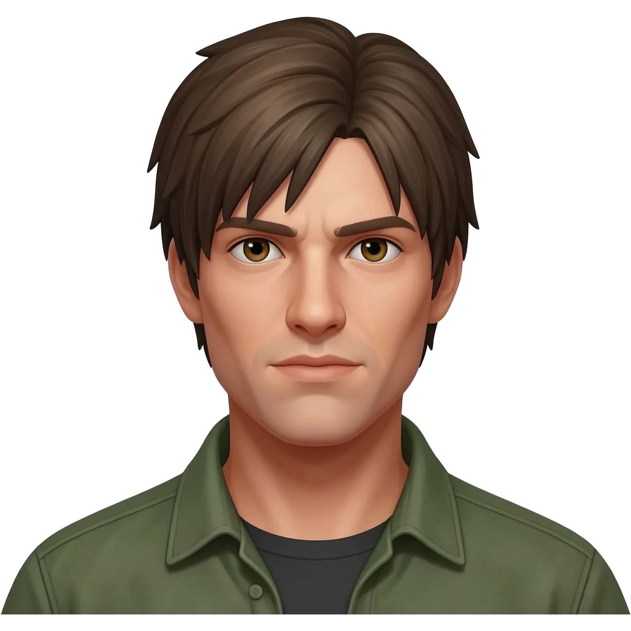 Создай эмодзи со стесняющимся Леоном Кеннеди emoji