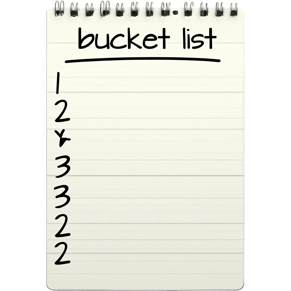 Bucket list emoji