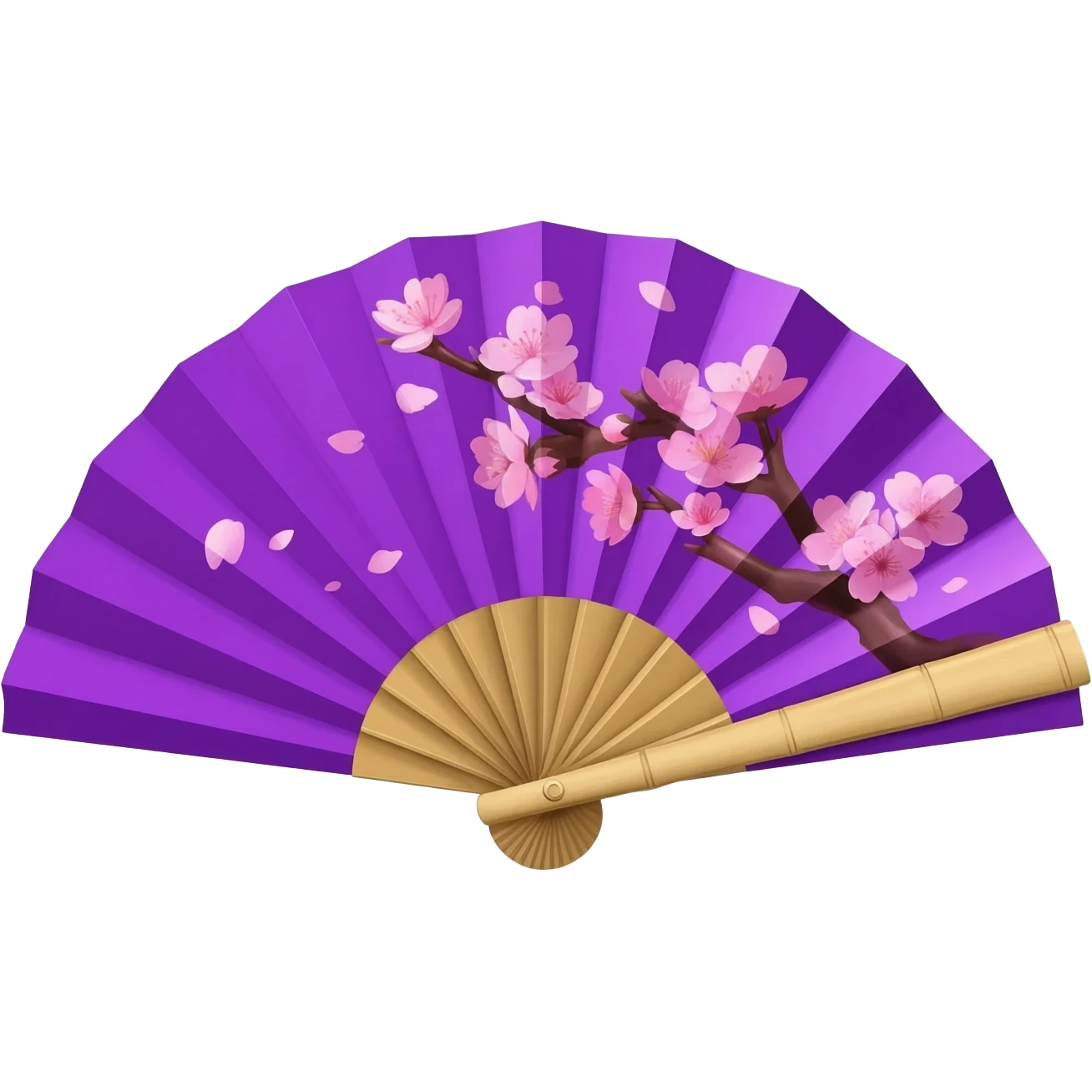 purple Japanese fan emoji