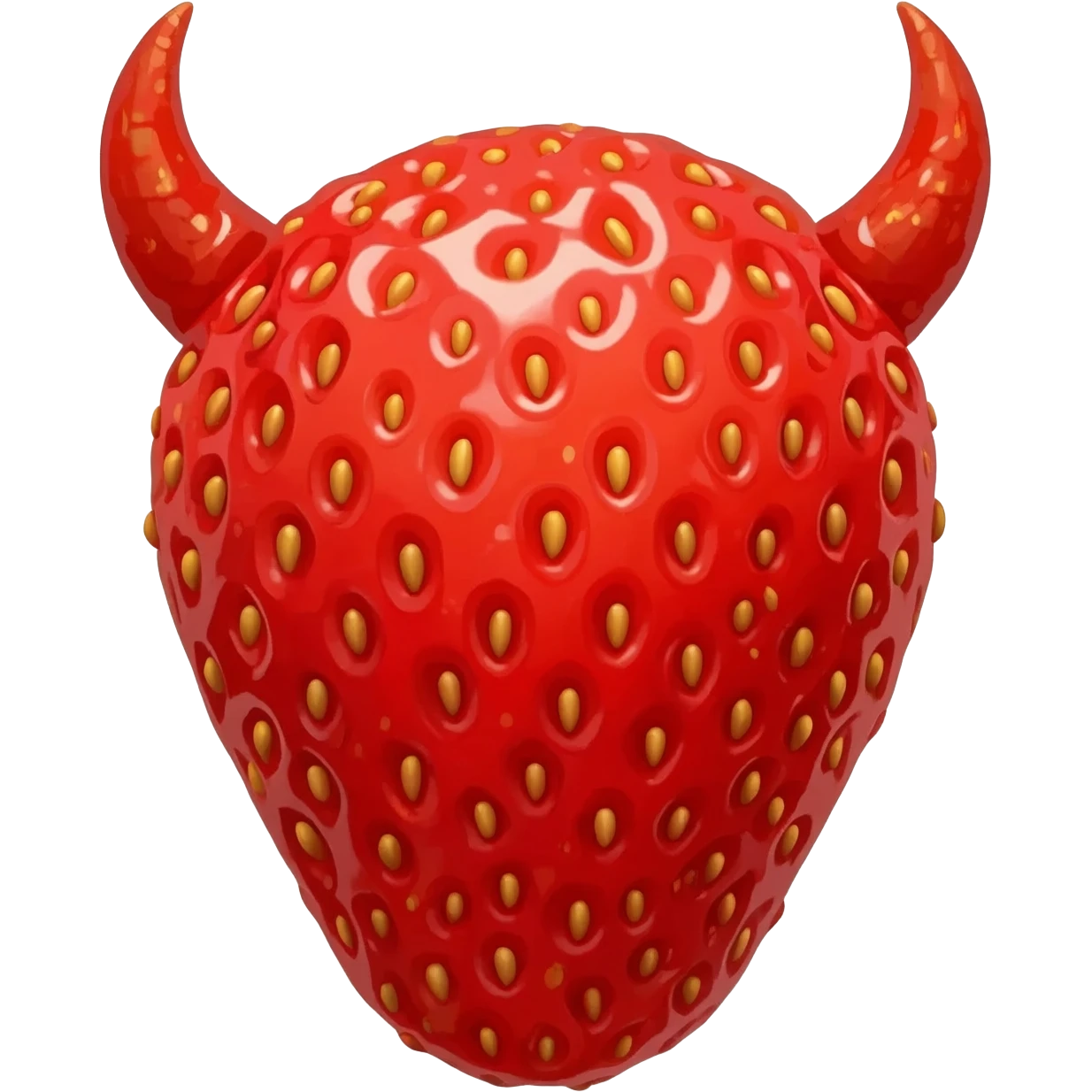 strawberry ram head with horns emoji