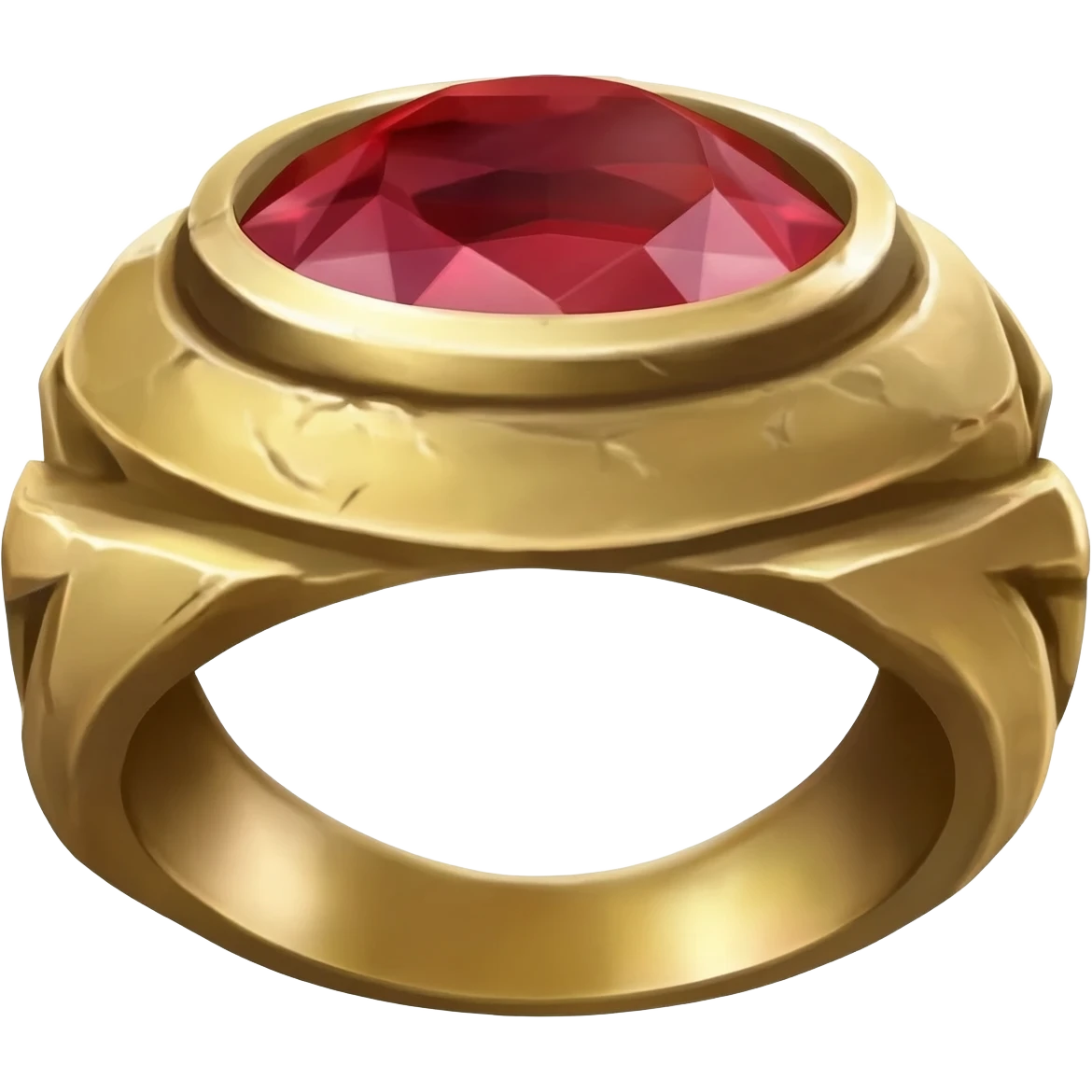 Warlock ring with red gem emoji