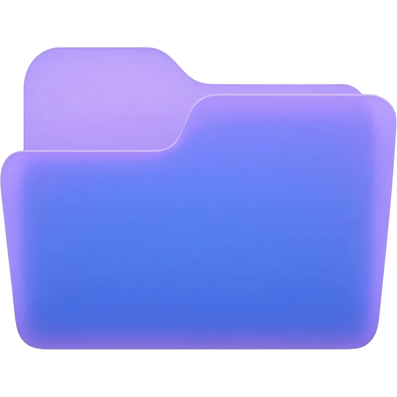 "A blue digital folder placed over a regular file folder, with a soft purple glow effect and an arrow indicating file upload and download." emoji