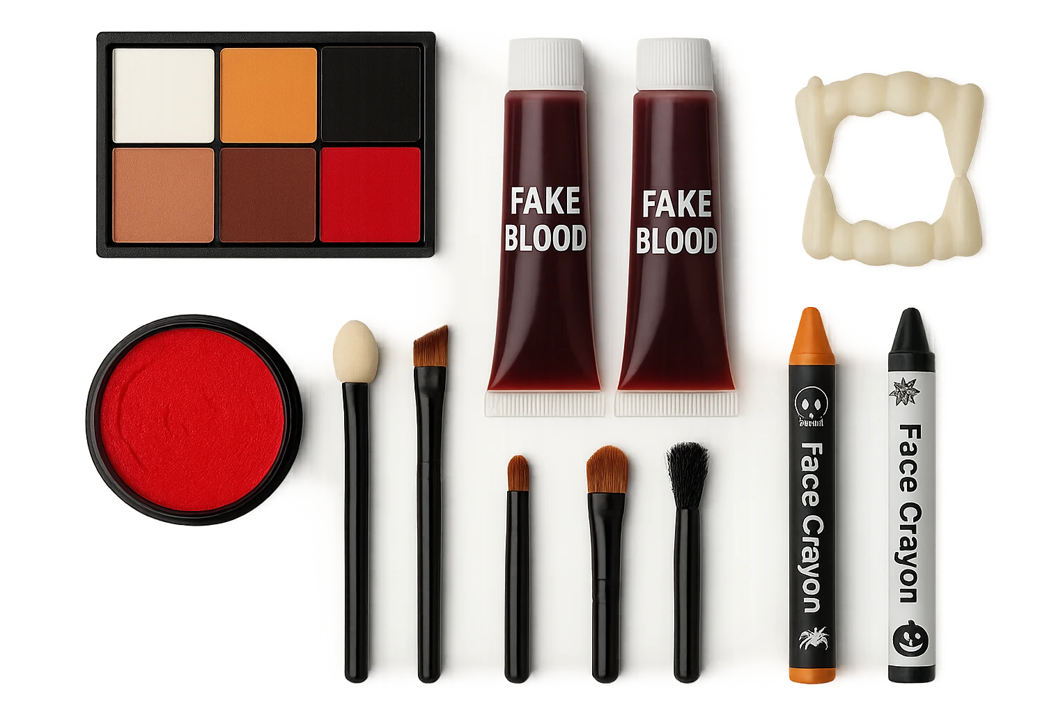 Halloween makeup objects, remove background emoji