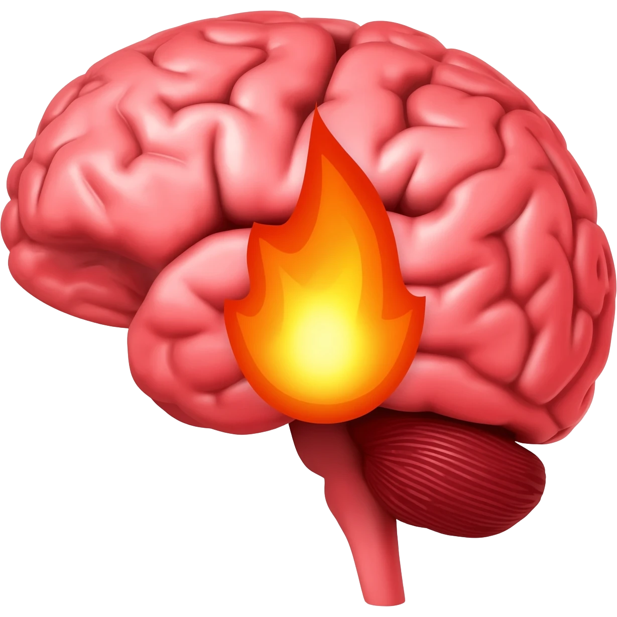 brain and fire, do not mix the emoji too much, put both emojis emoji