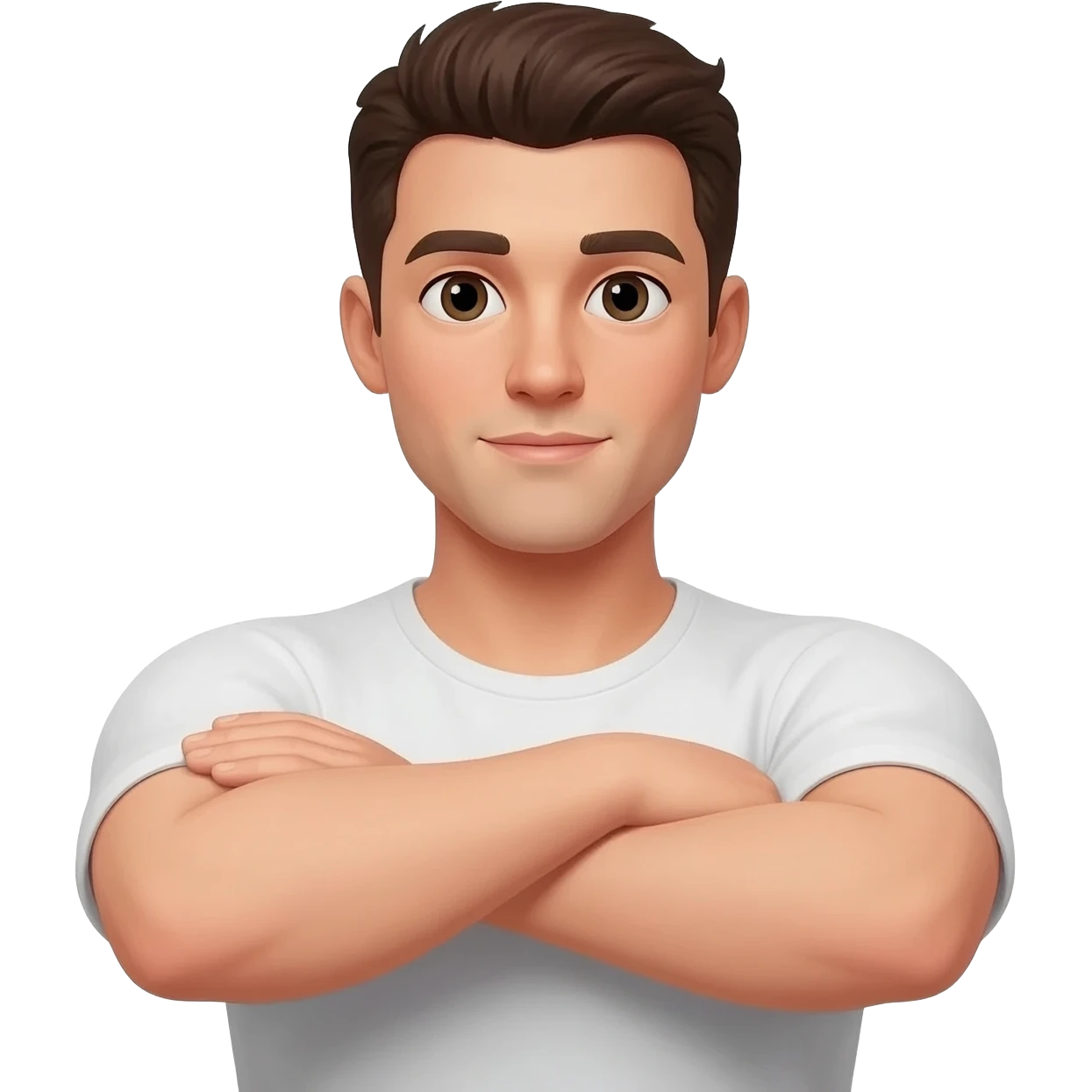 A guy showing his elbow emoji