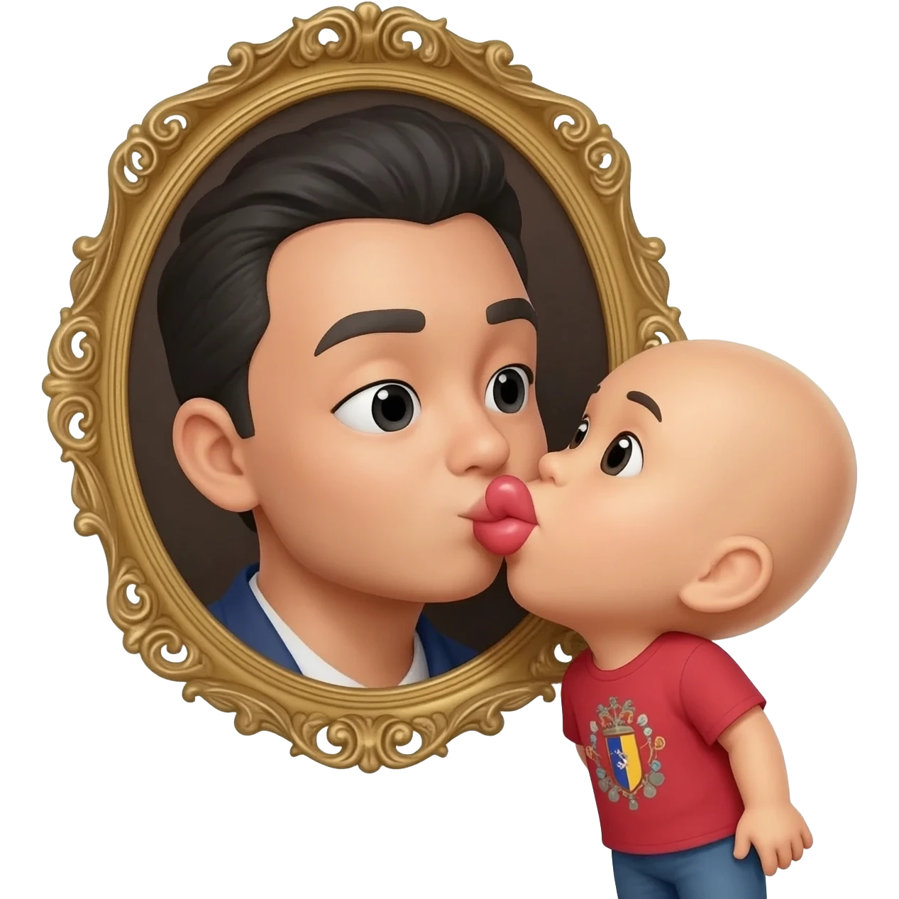 diminante qui embrasse un soumi emoji