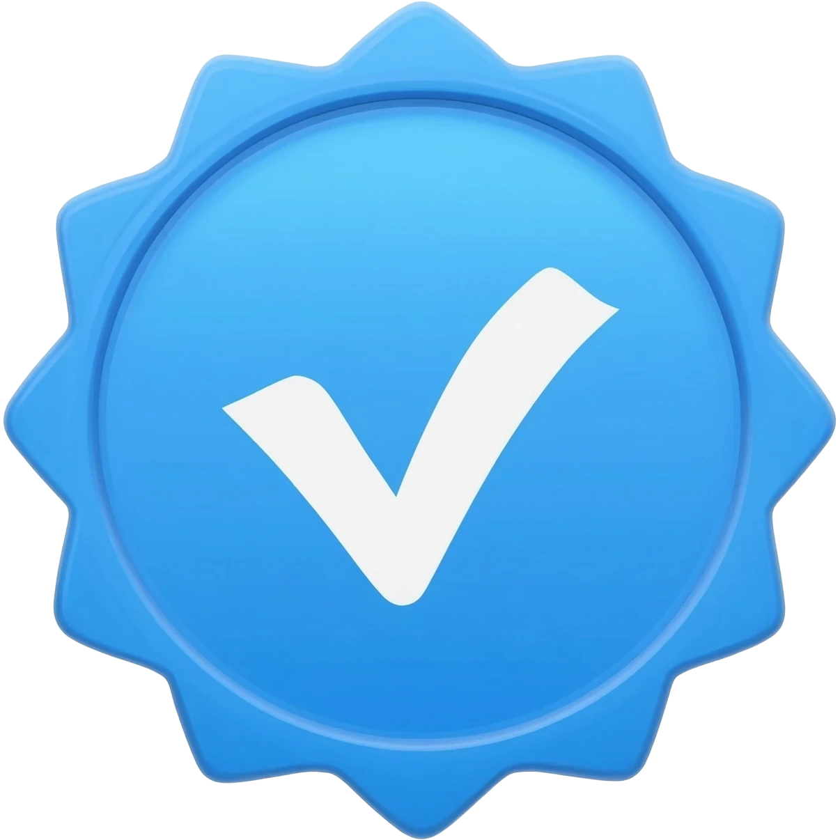 emoji version of the blue verification badge emoji