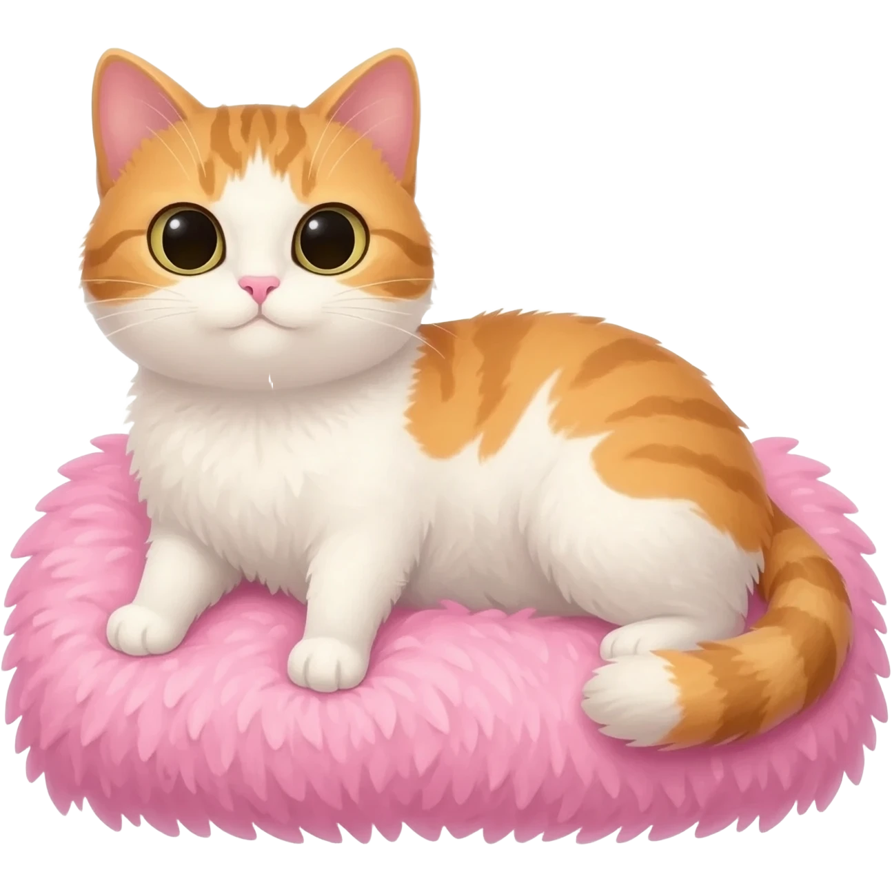 Cozy pink pillow cat emoji